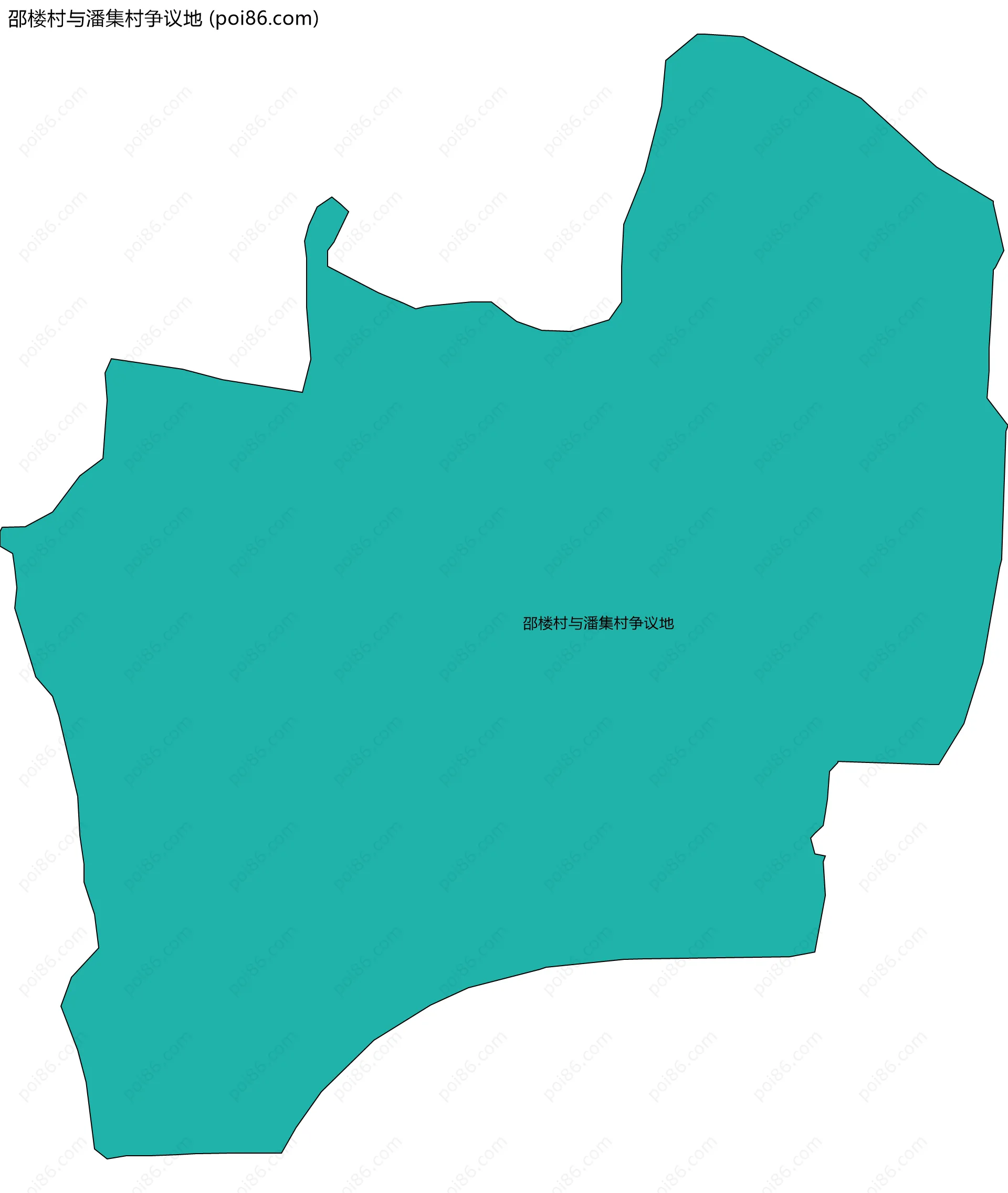 邵楼村与潘集村争议地边界地图