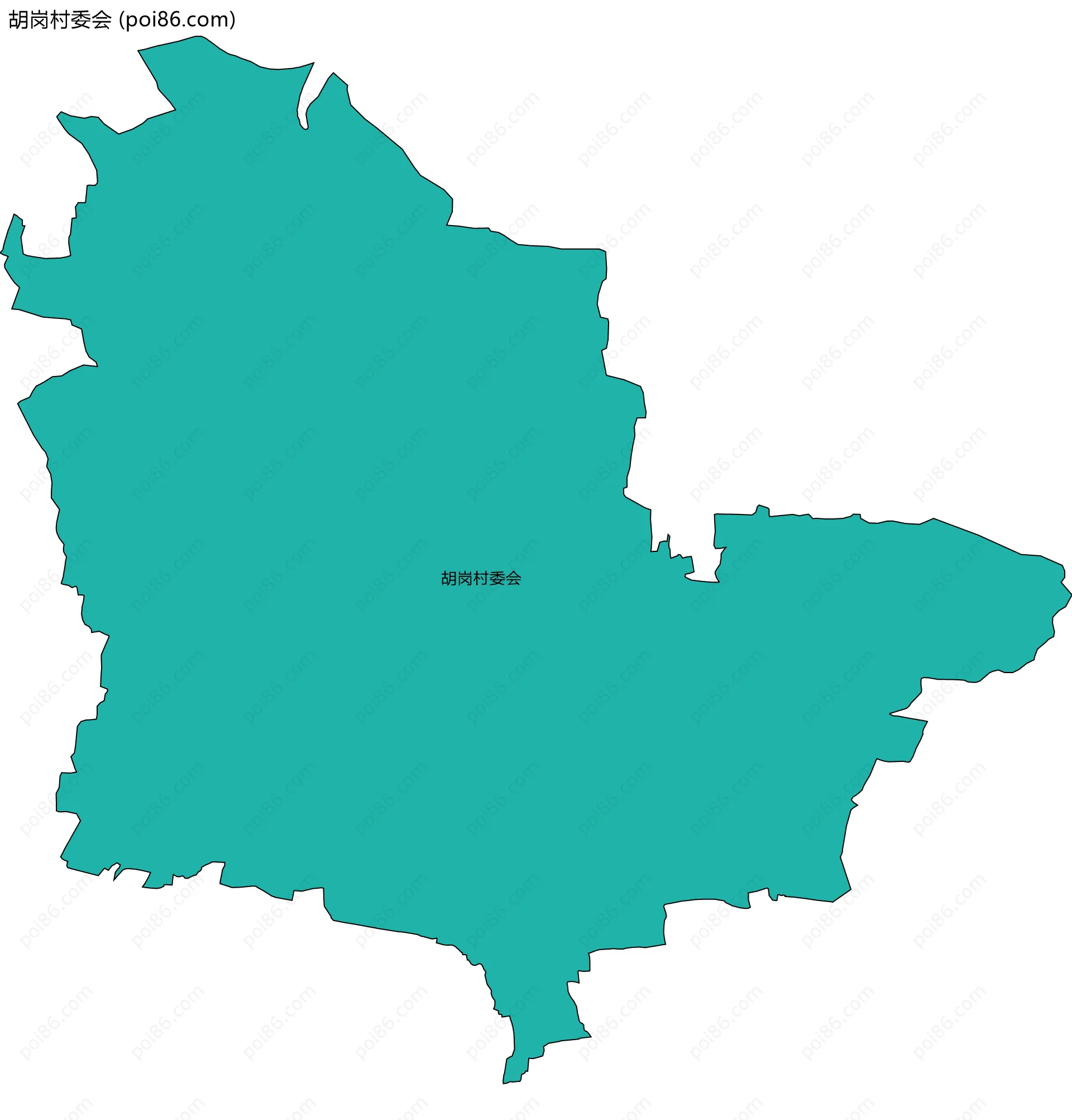 胡岗村委会边界地图