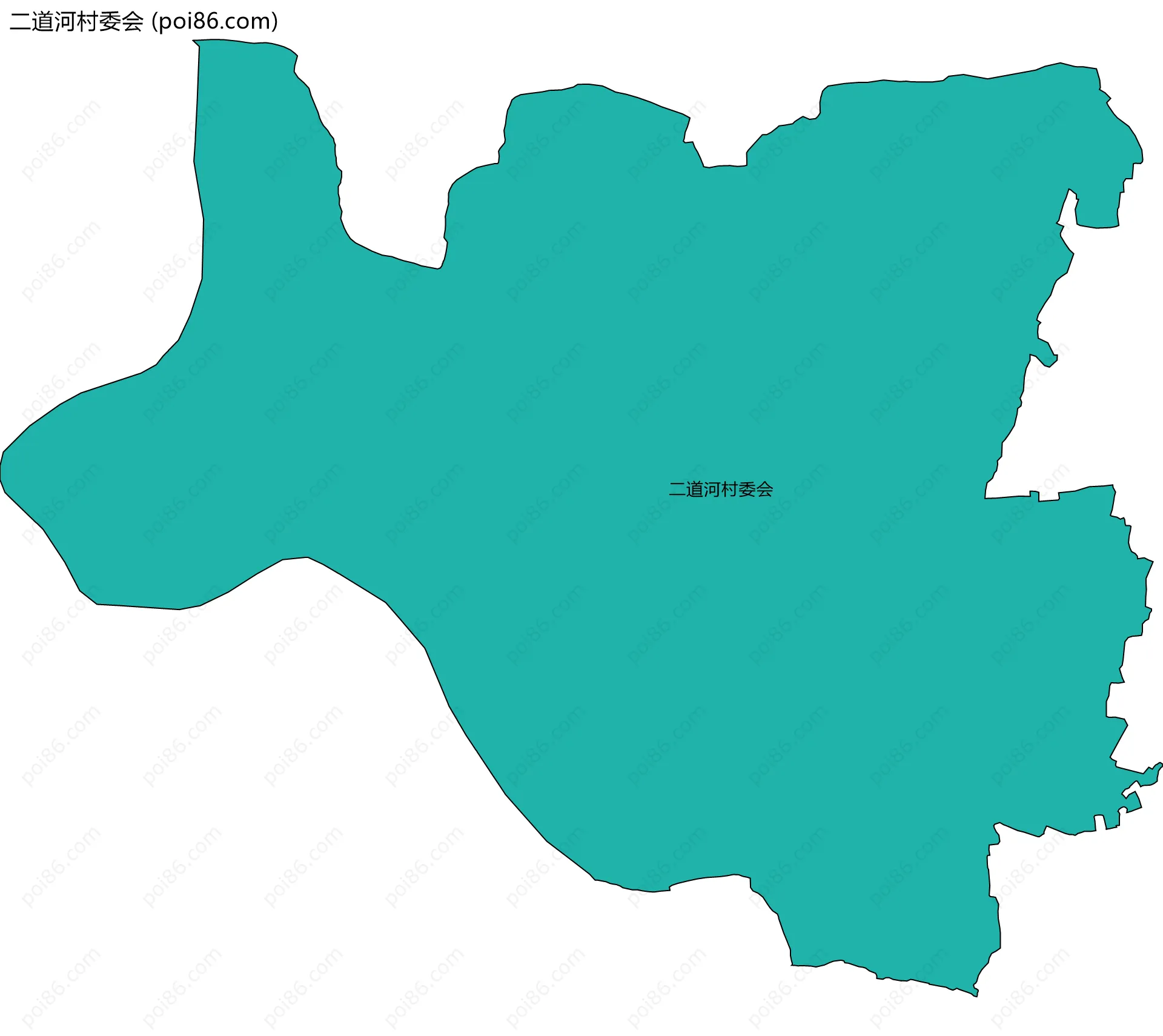 二道河村委会边界地图