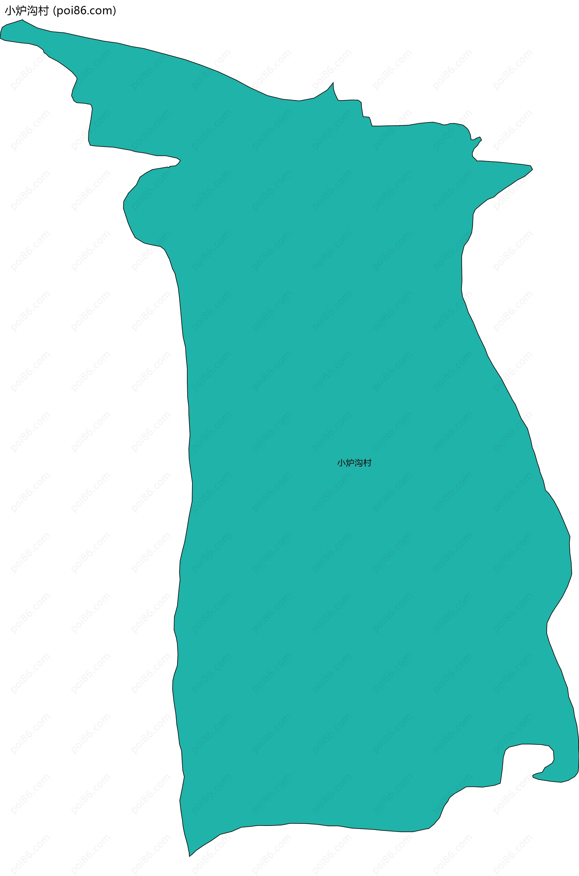 小炉沟村边界地图