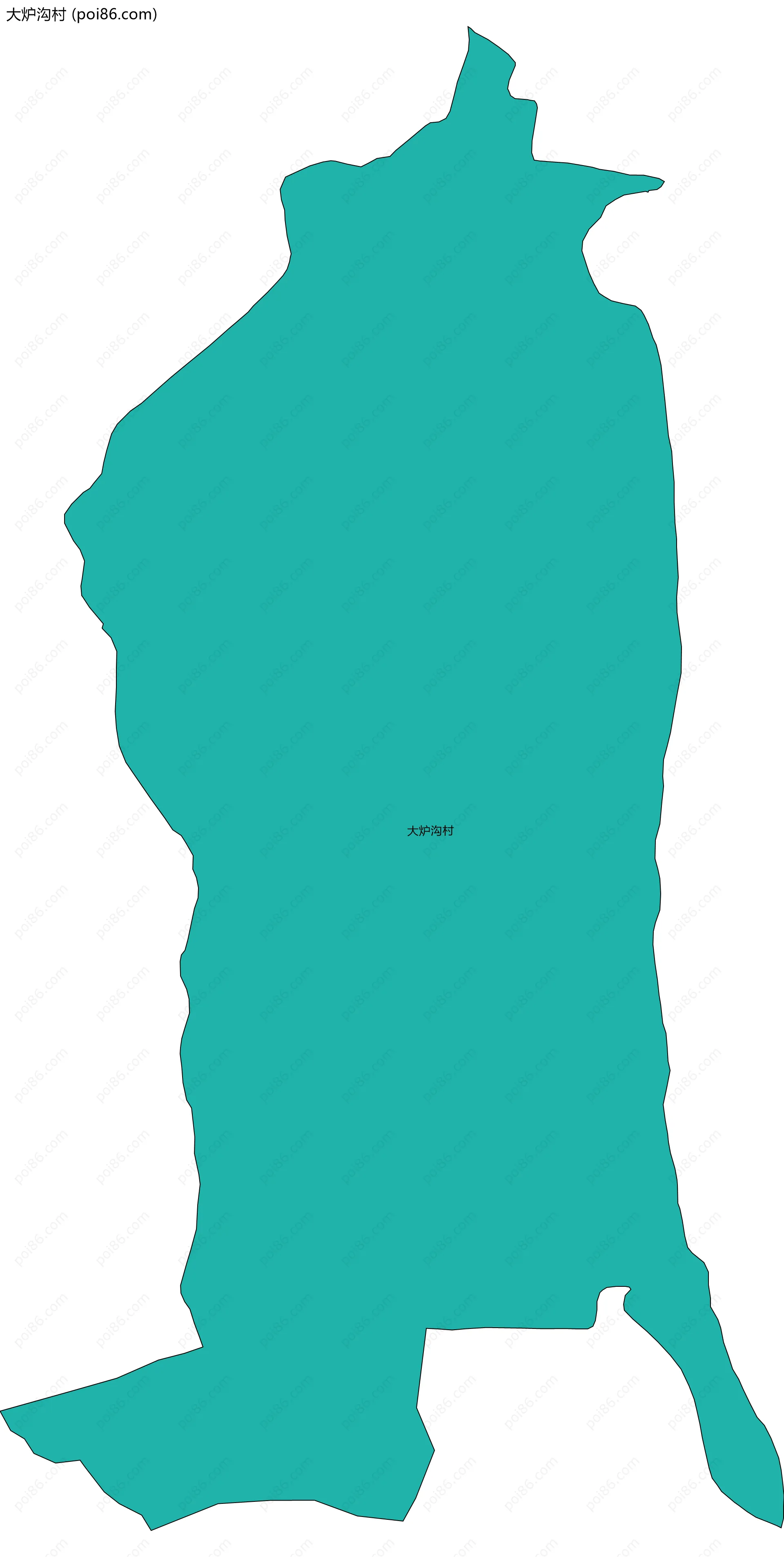 大炉沟村边界地图