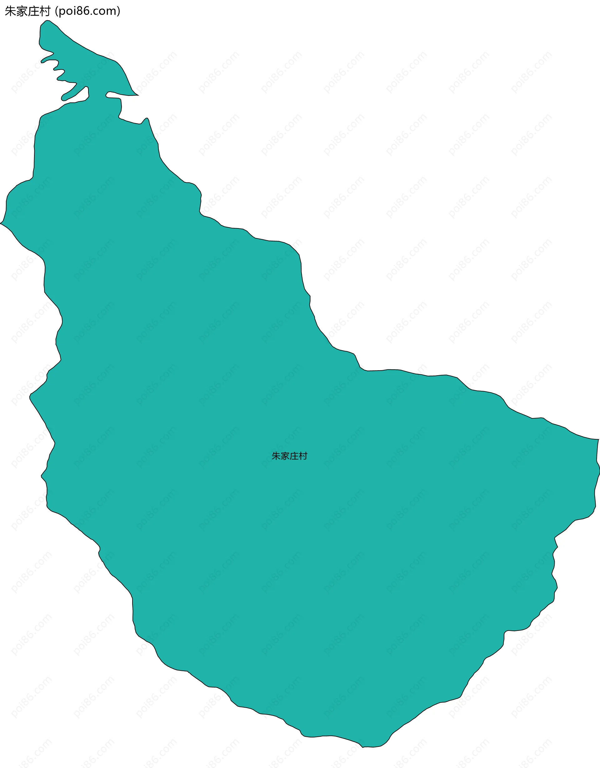 朱家庄村边界地图