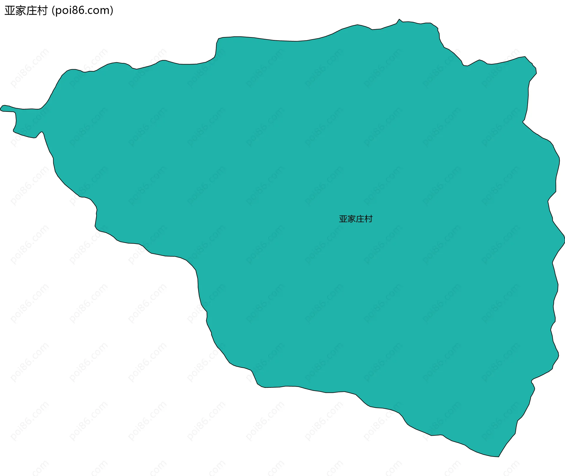亚家庄村边界地图