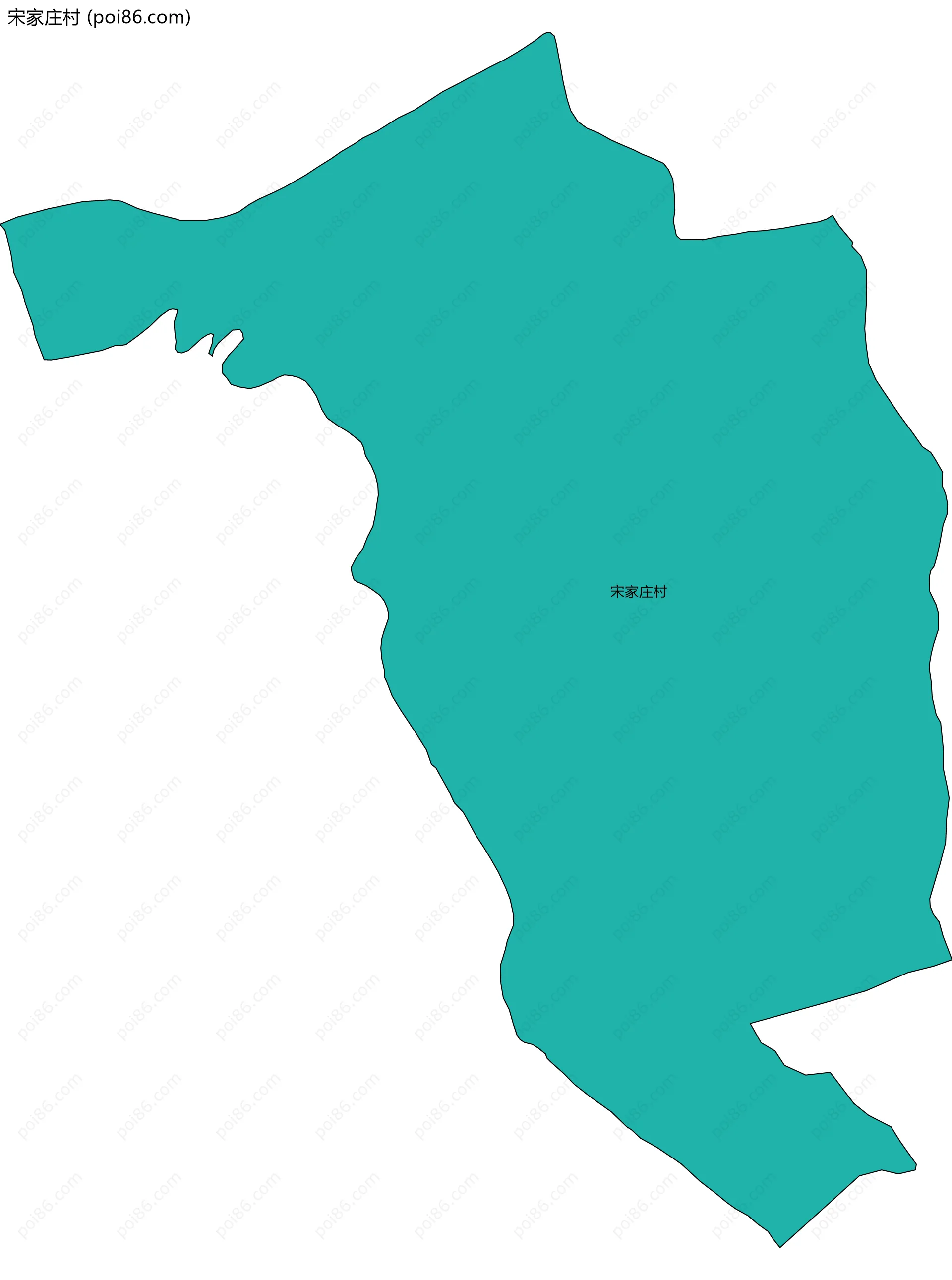 宋家庄村边界地图