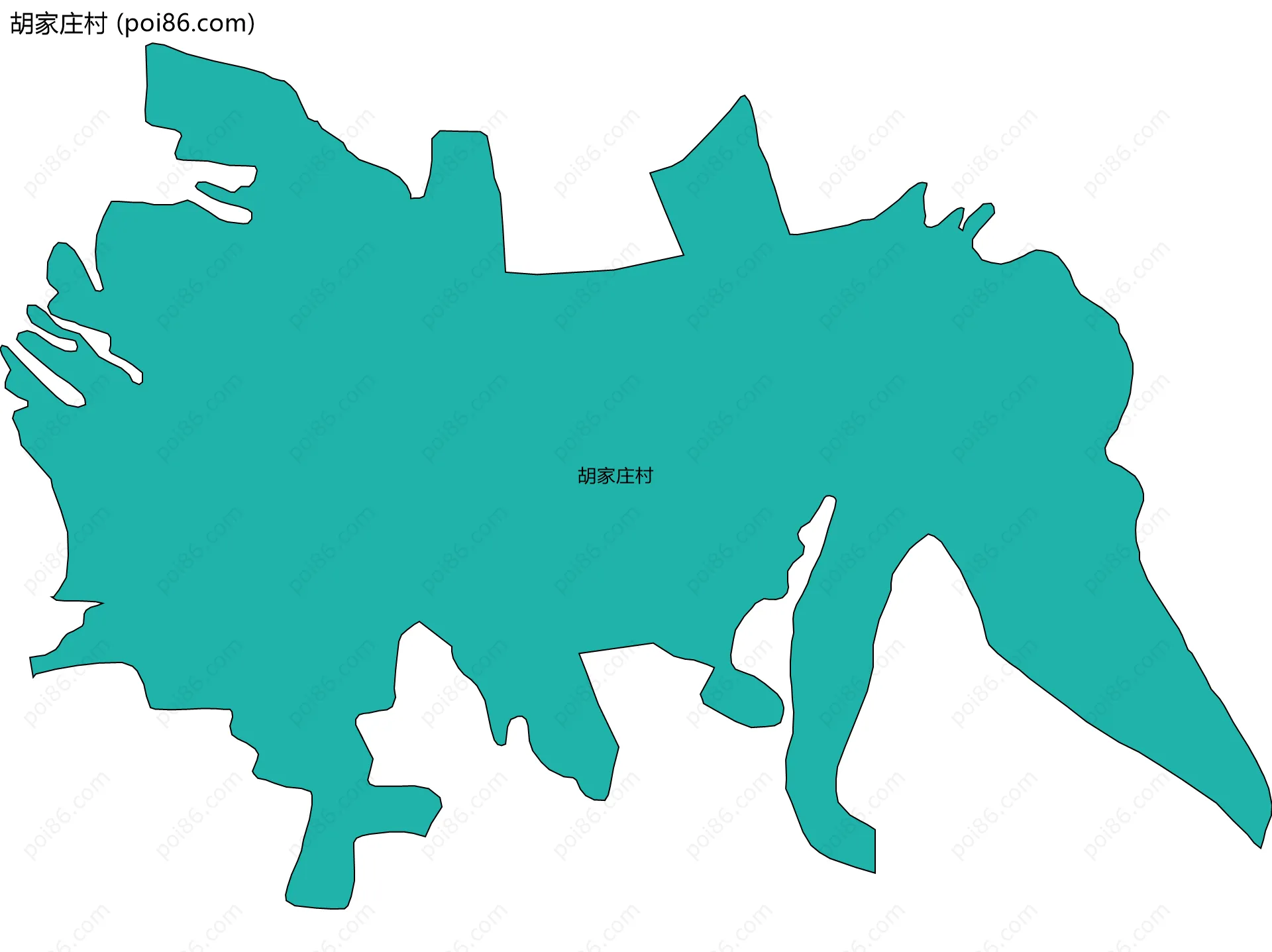 胡家庄村边界地图