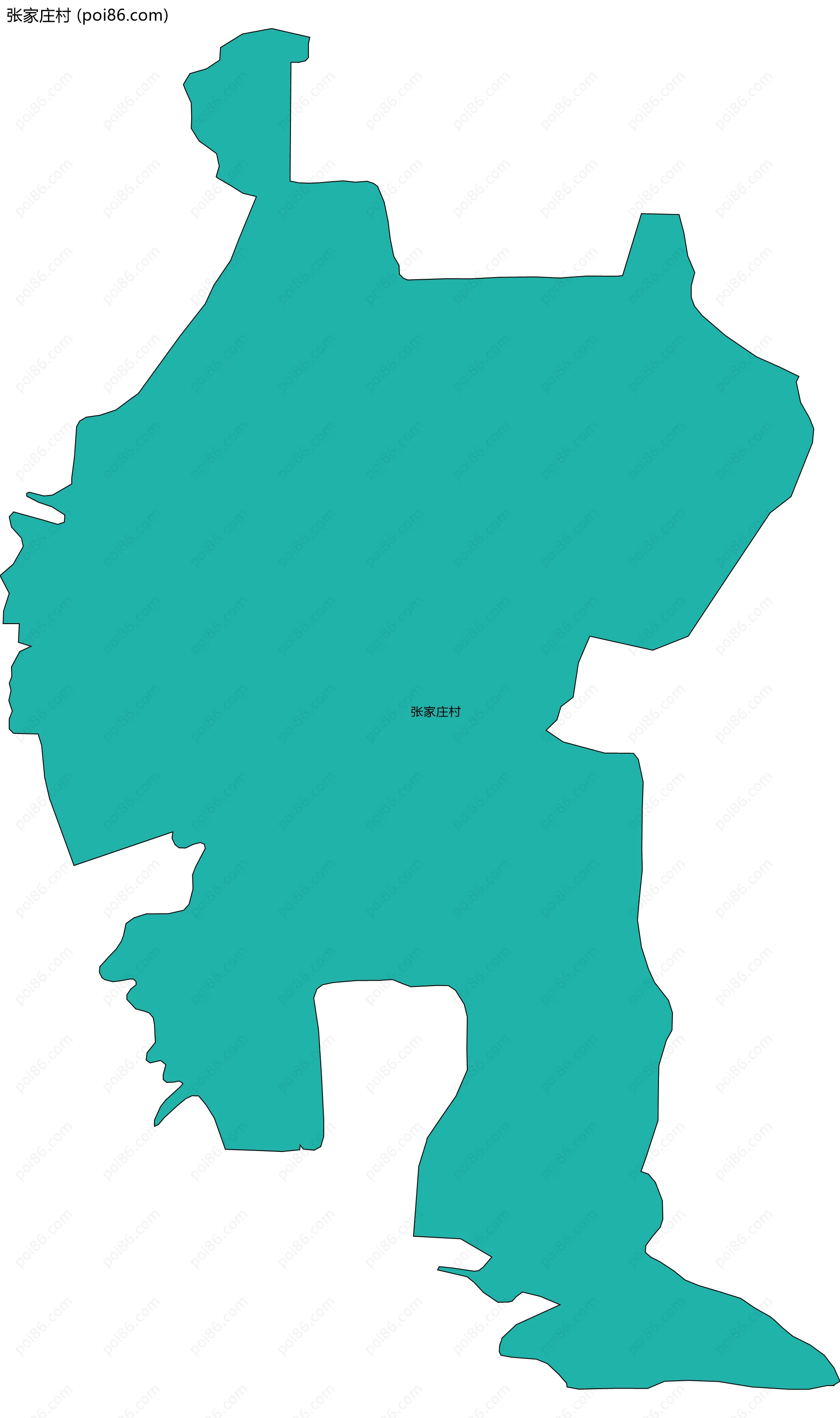 张家庄村边界地图