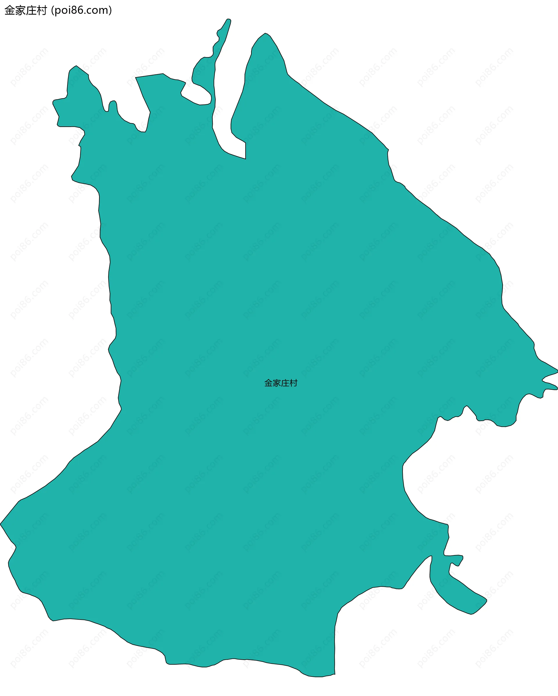 金家庄村边界地图