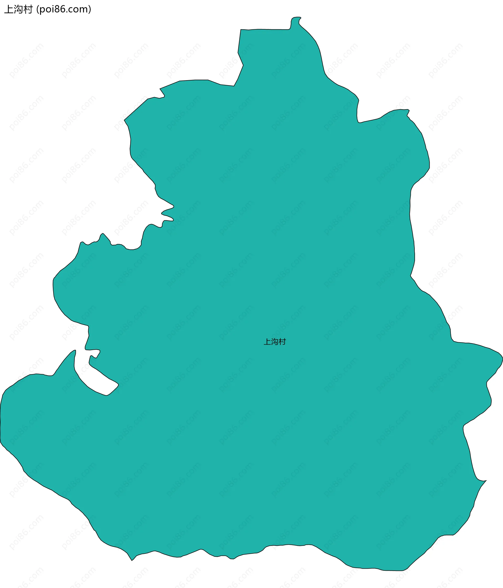 上沟村边界地图