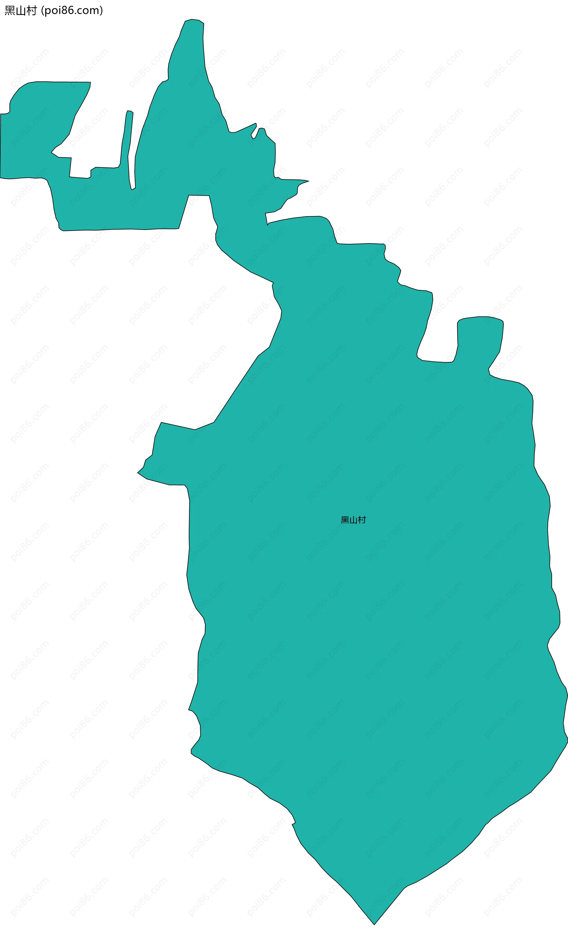 黑山村边界地图