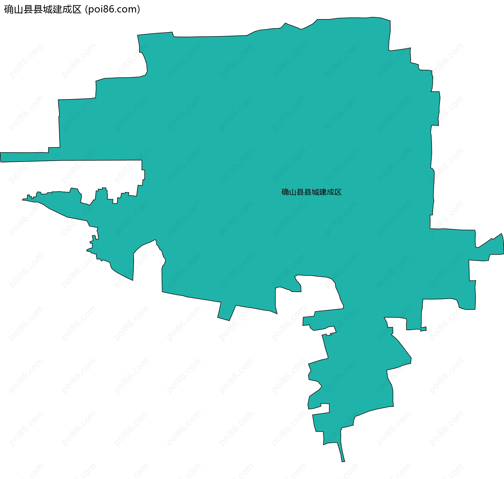 确山县县城建成区边界地图