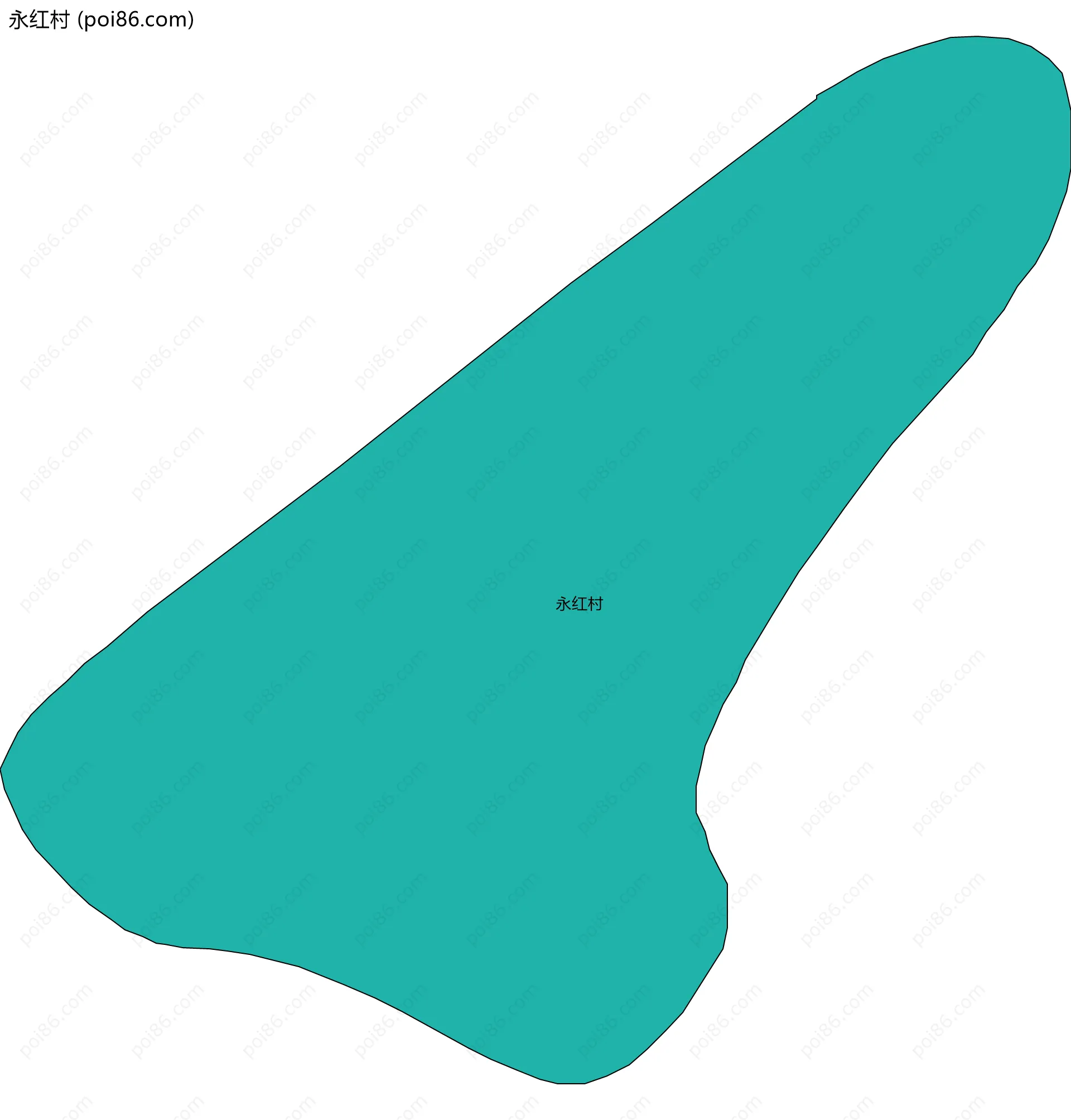 永红村边界地图