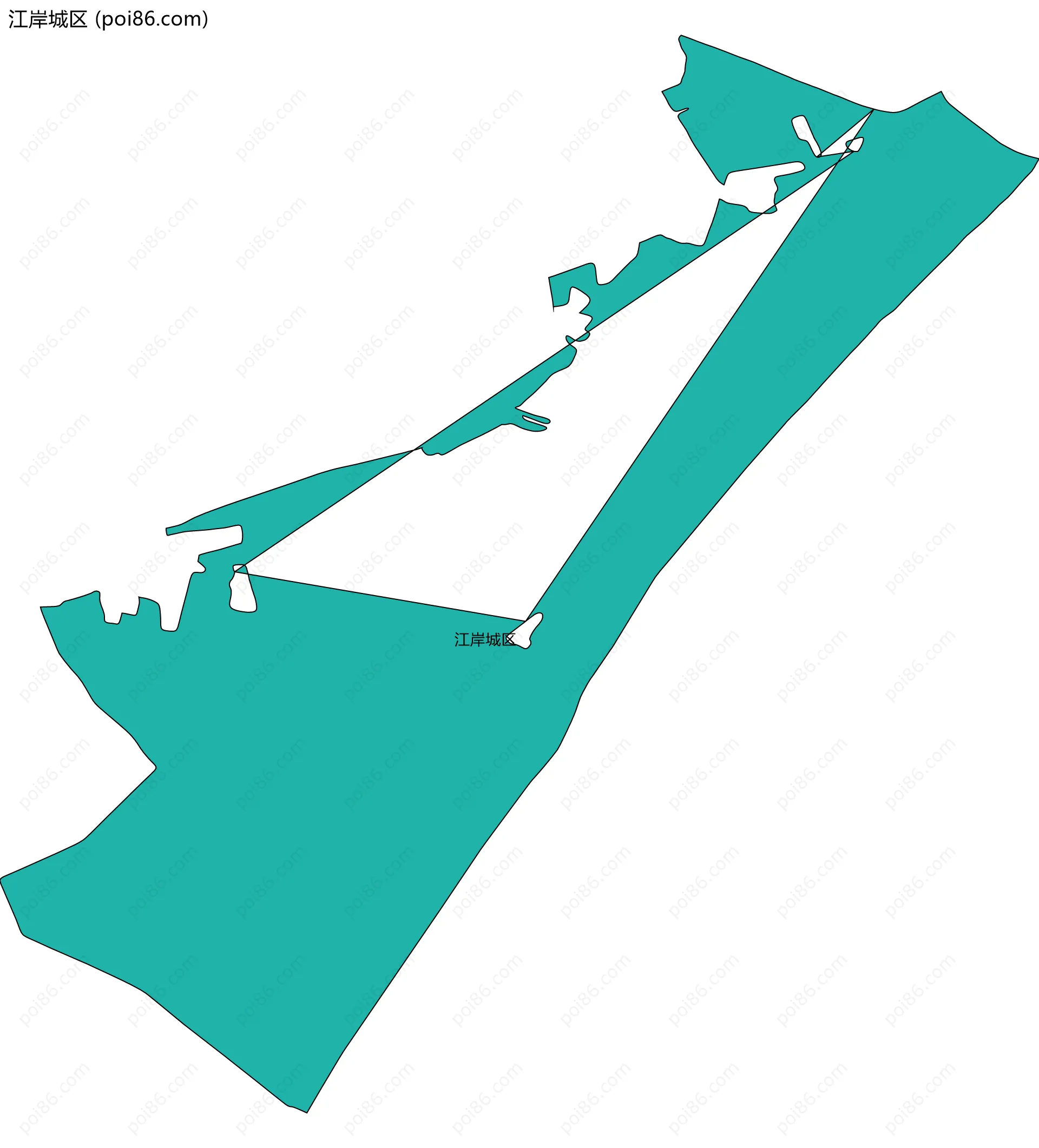 江岸城区边界地图
