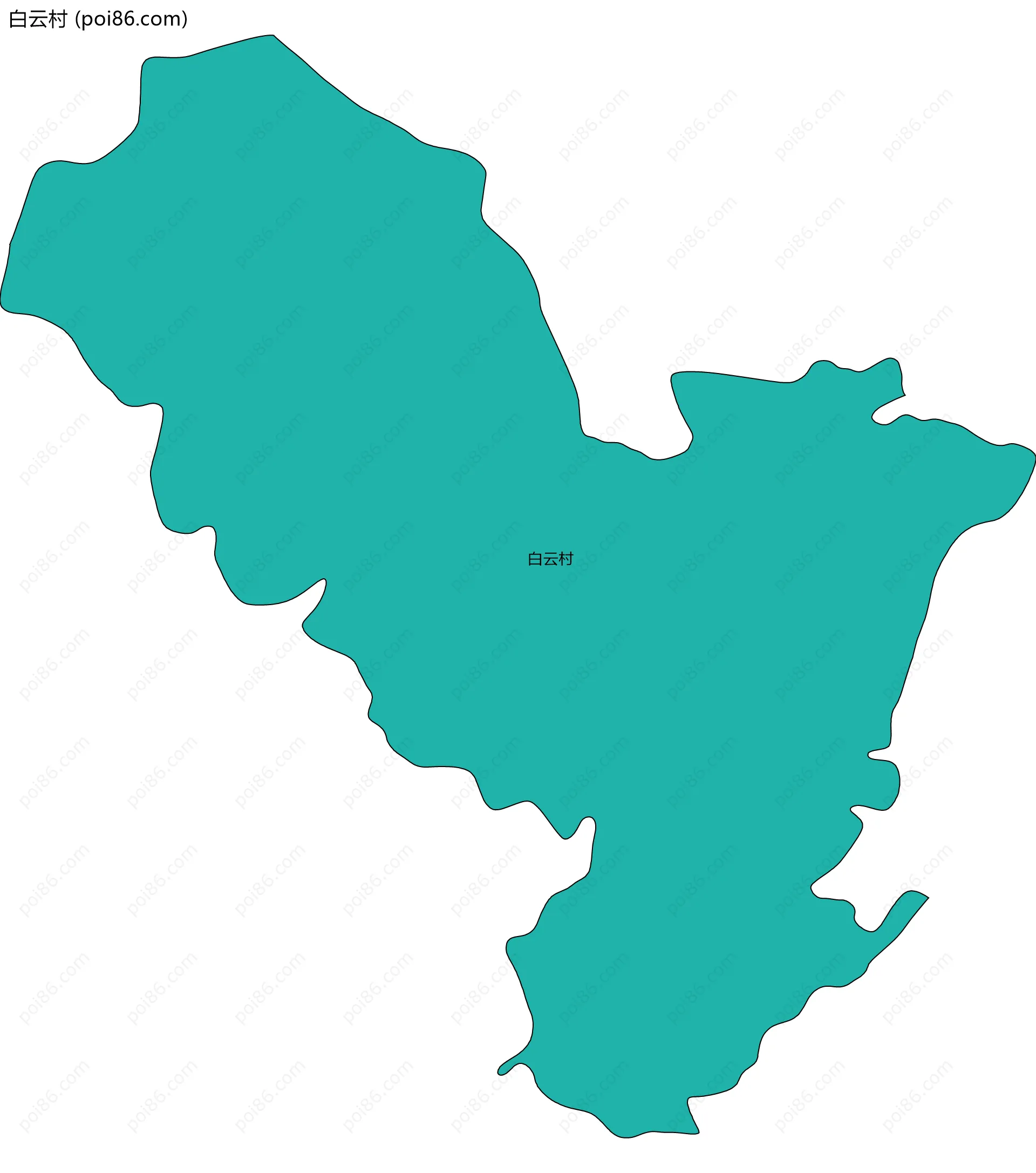 白云村边界地图