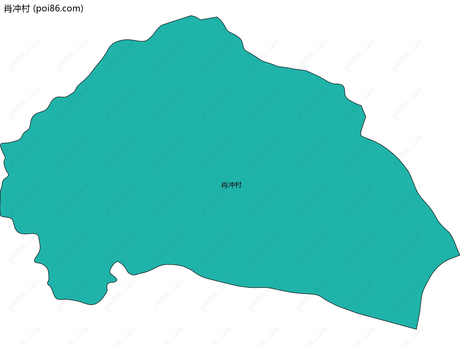 肖冲村边界地图