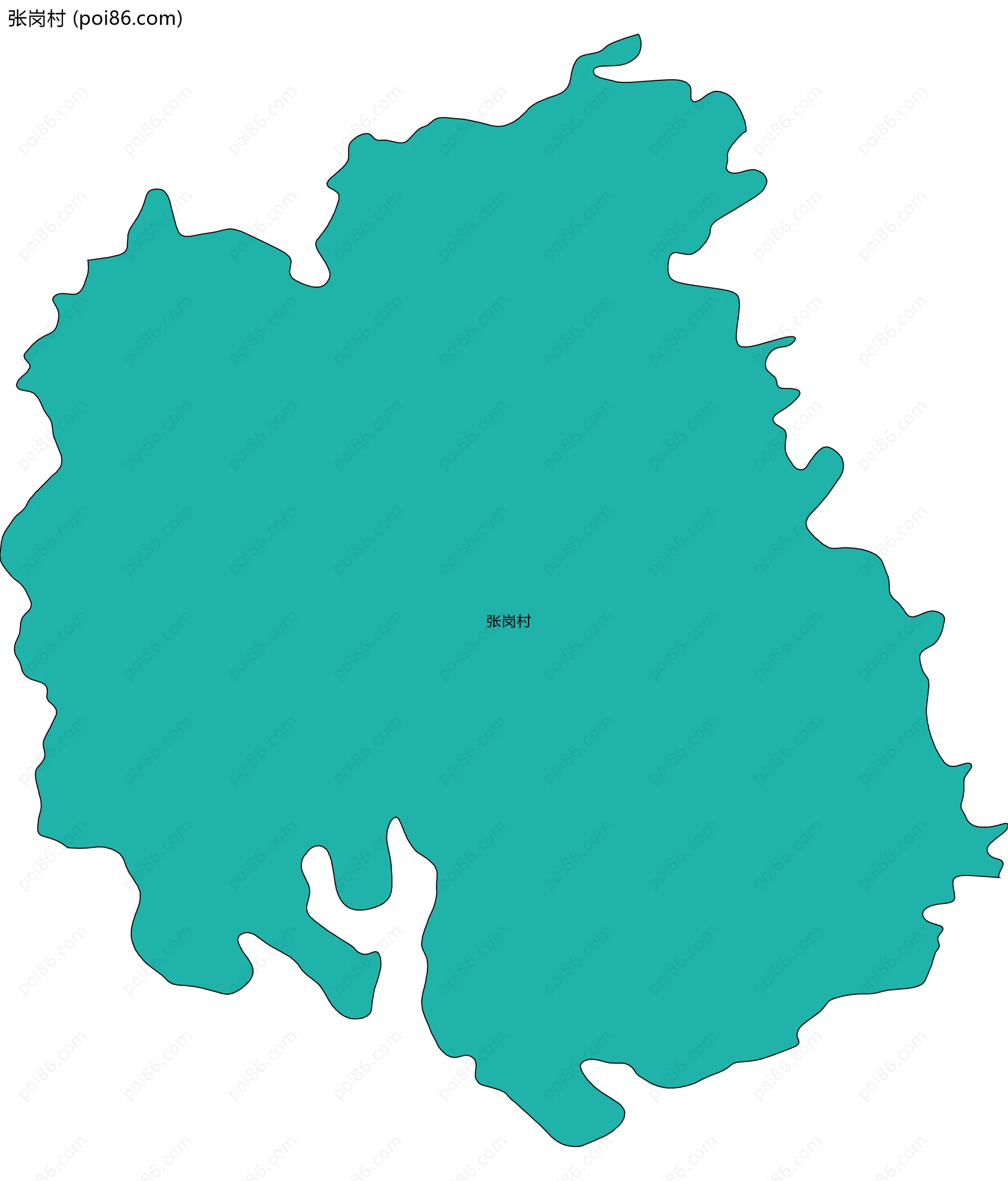 张岗村边界地图