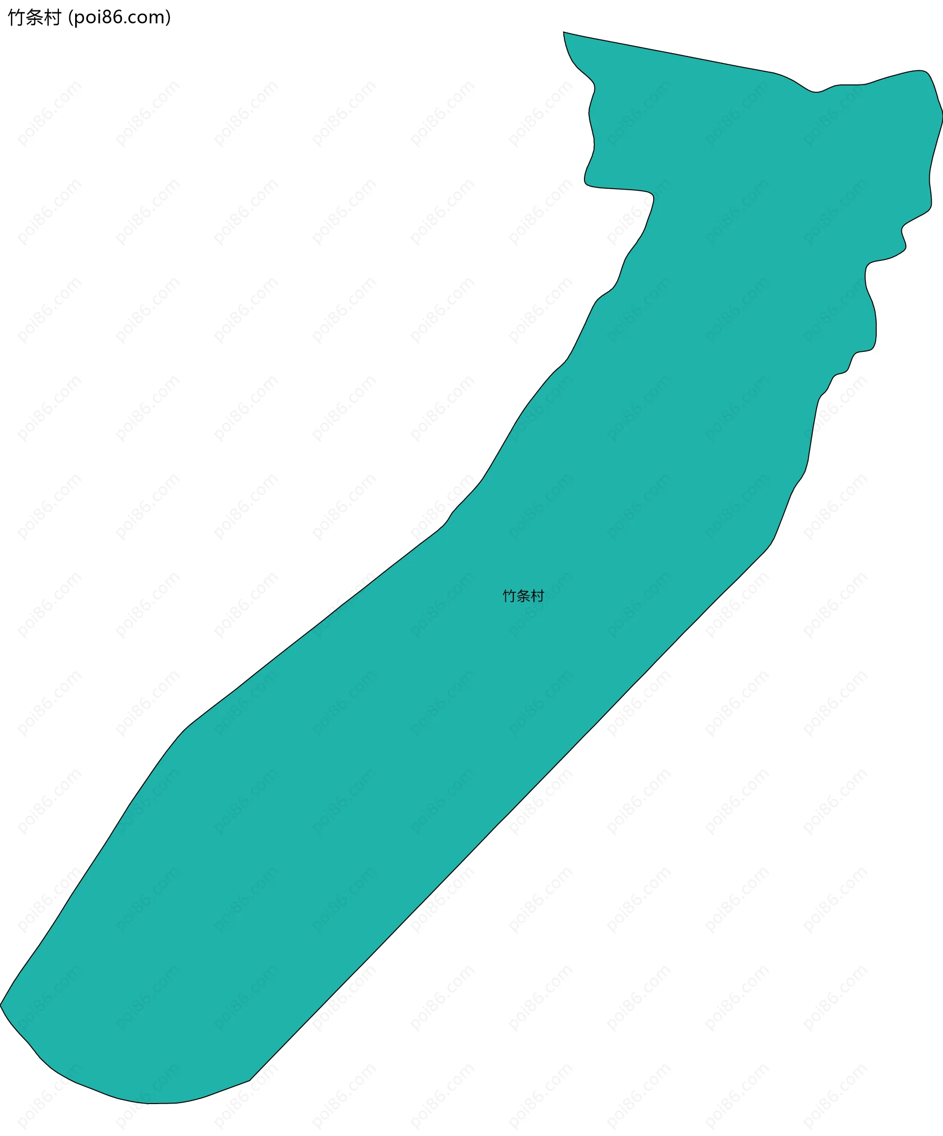 竹条村边界地图