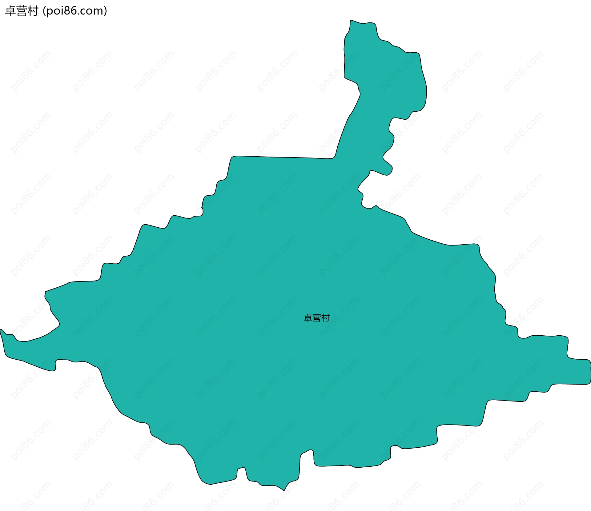 卓营村边界地图