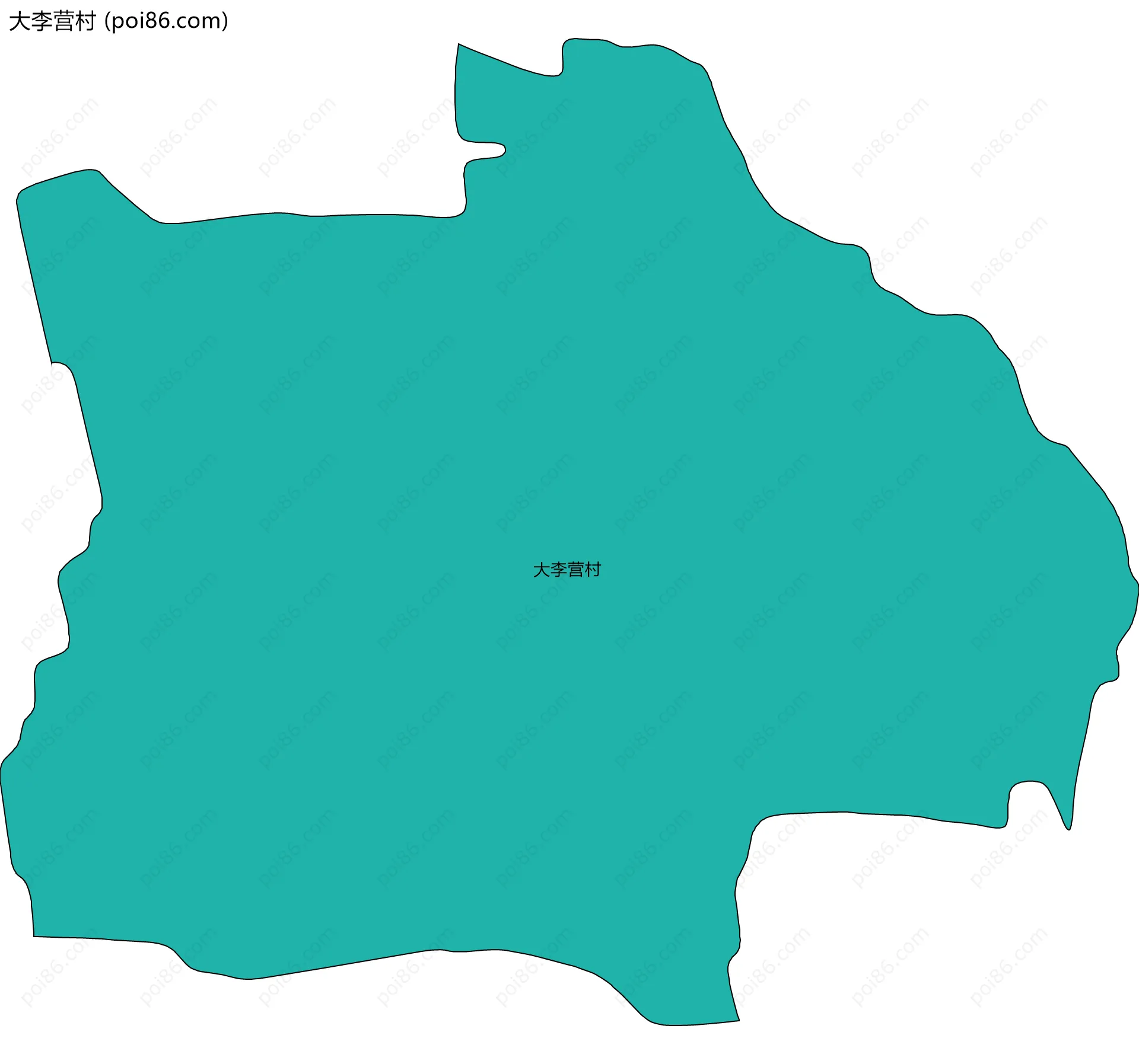 大李营村边界地图