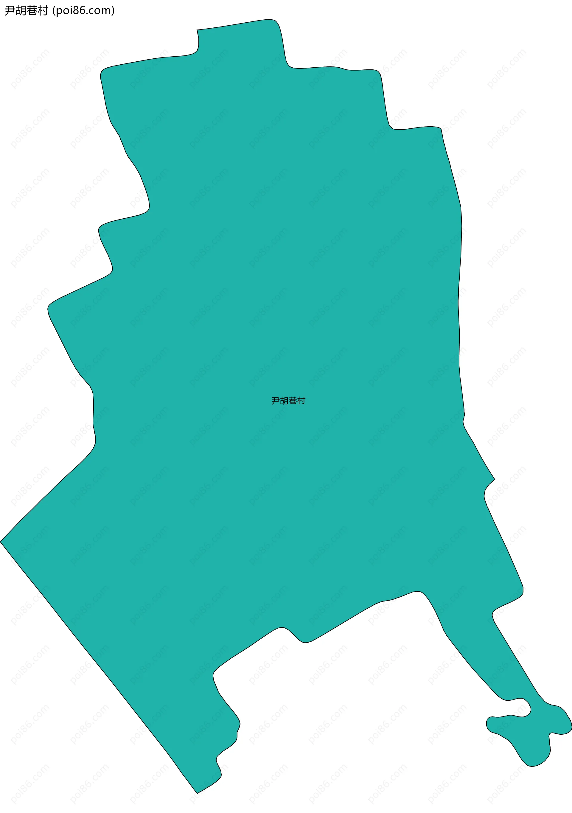 尹胡巷村边界地图