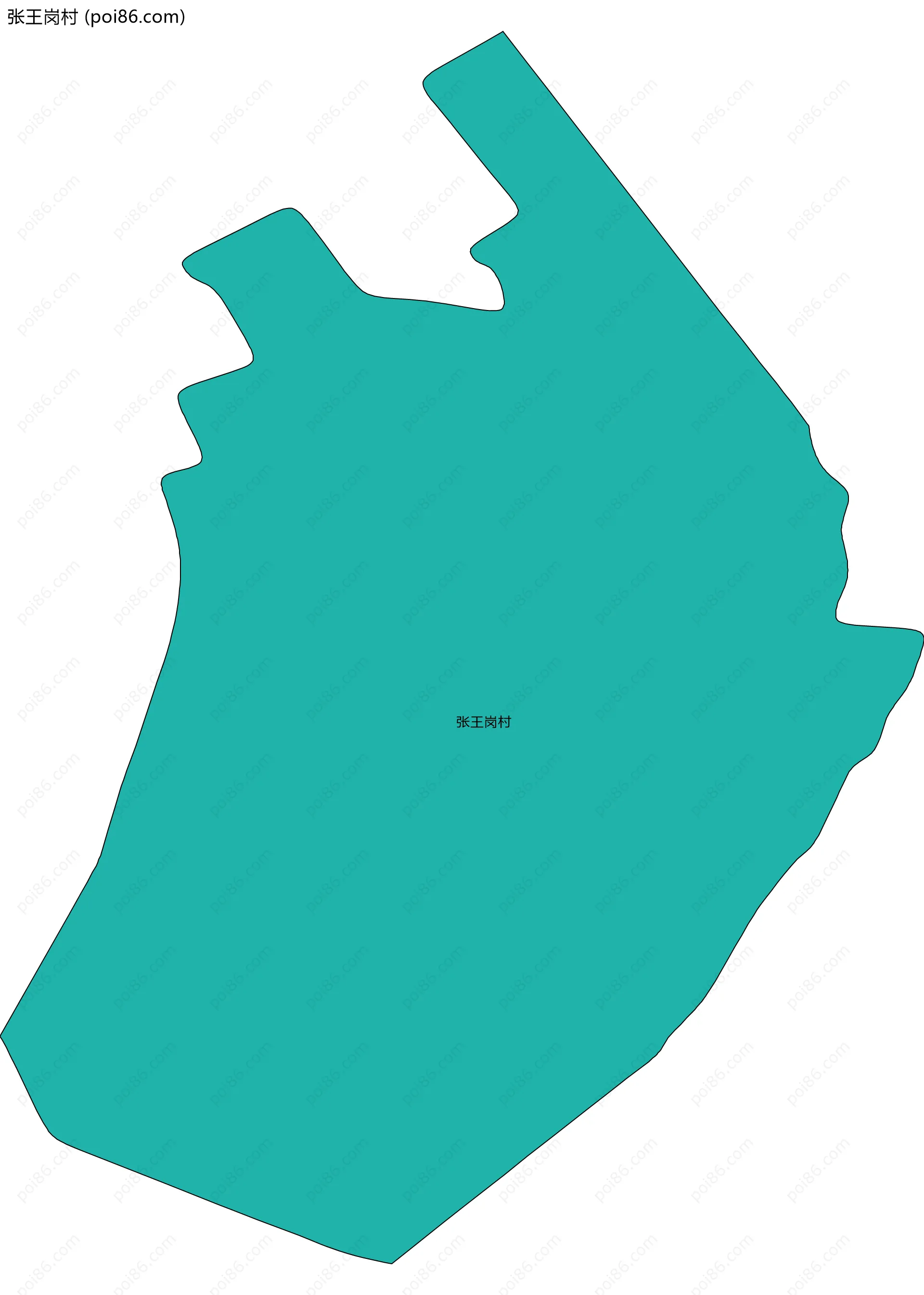 张王岗村边界地图