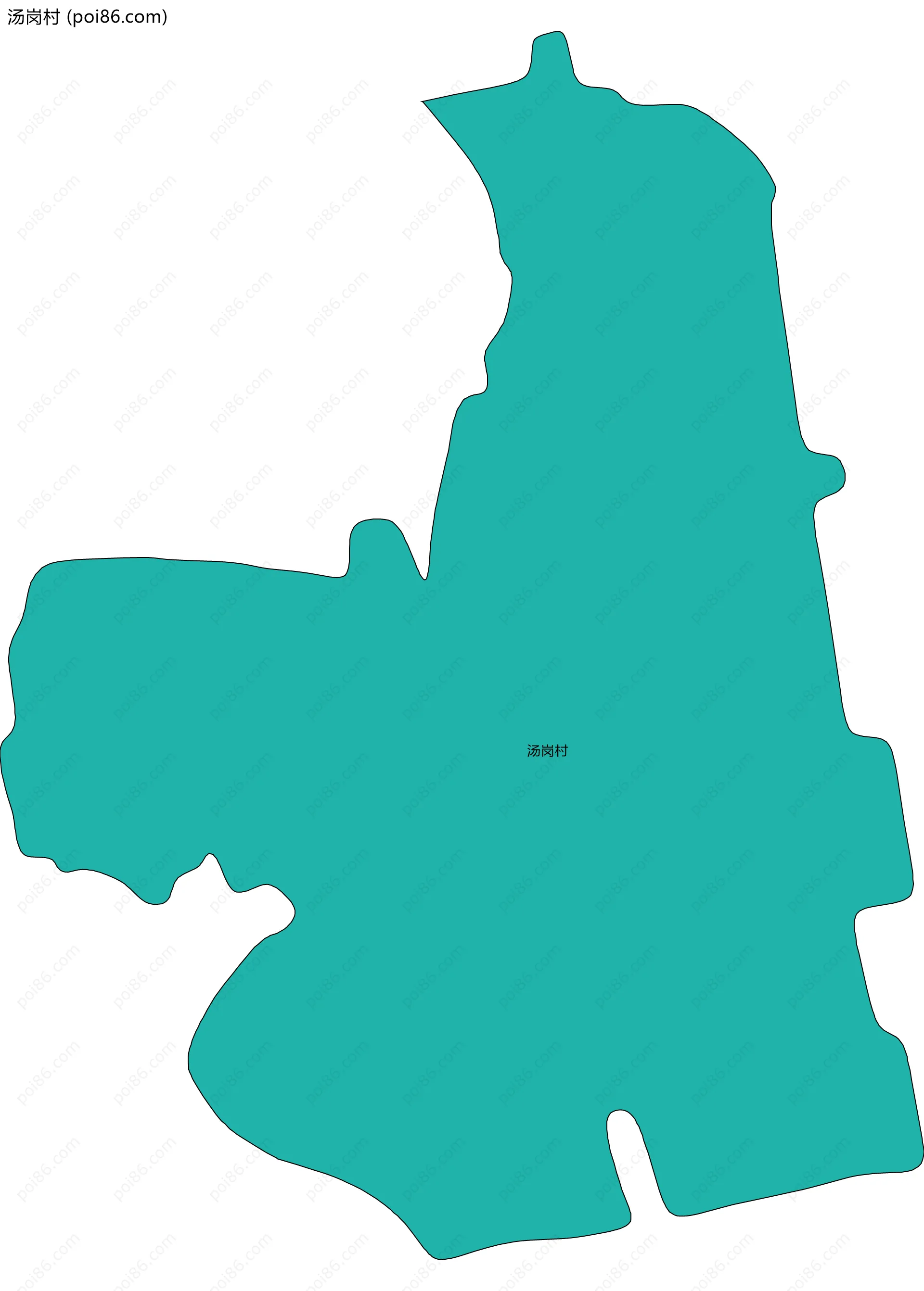 汤岗村边界地图