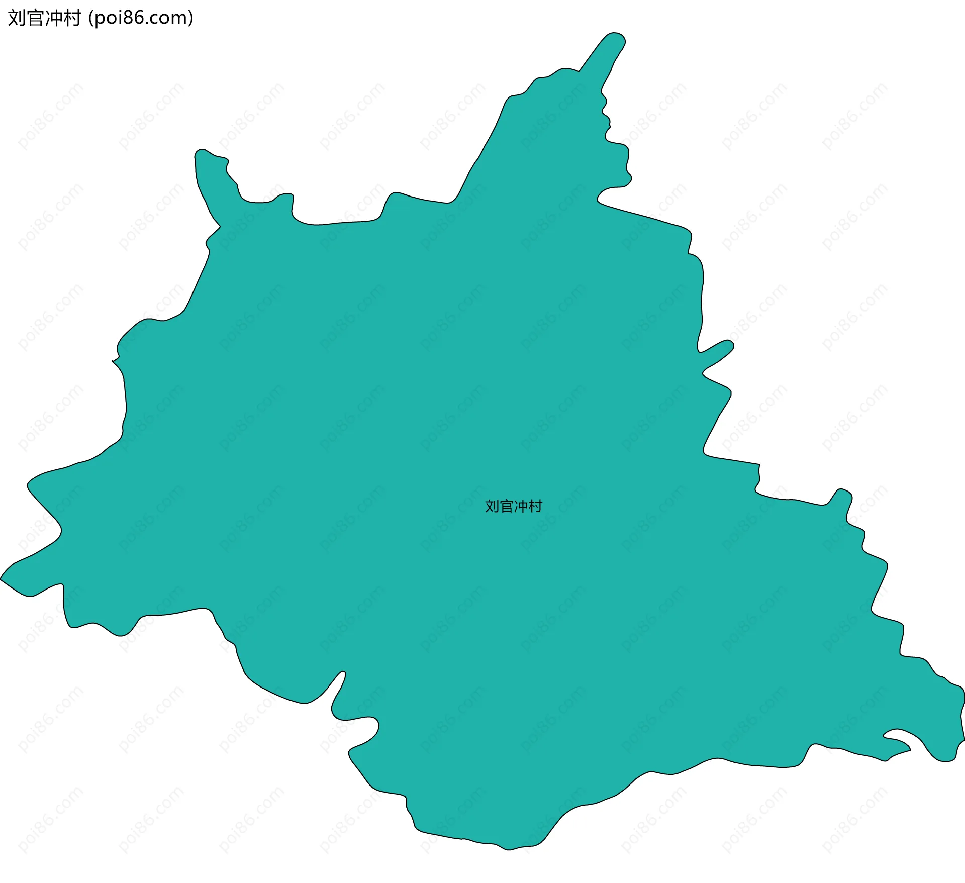 刘官冲村边界地图