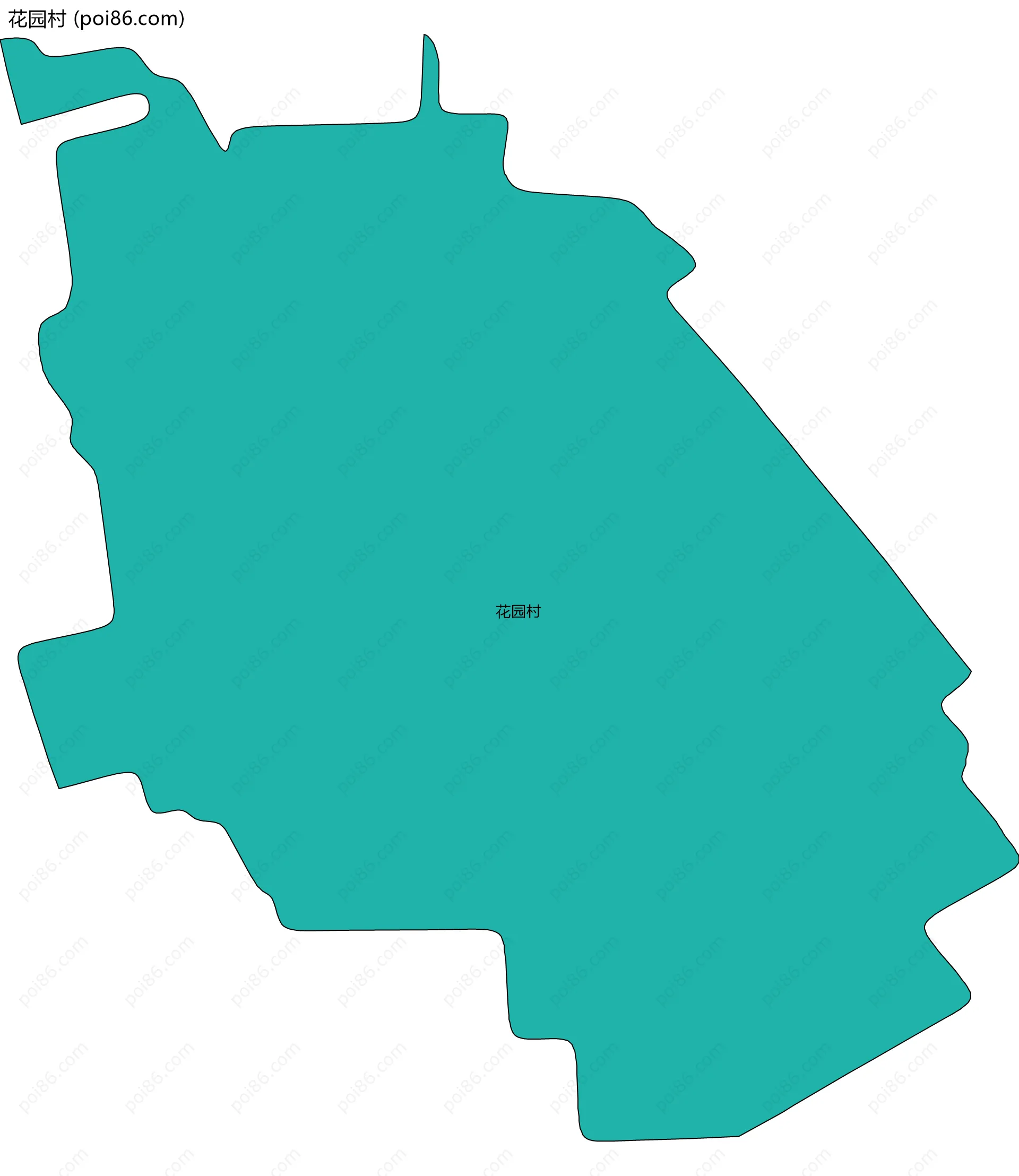 花园村边界地图