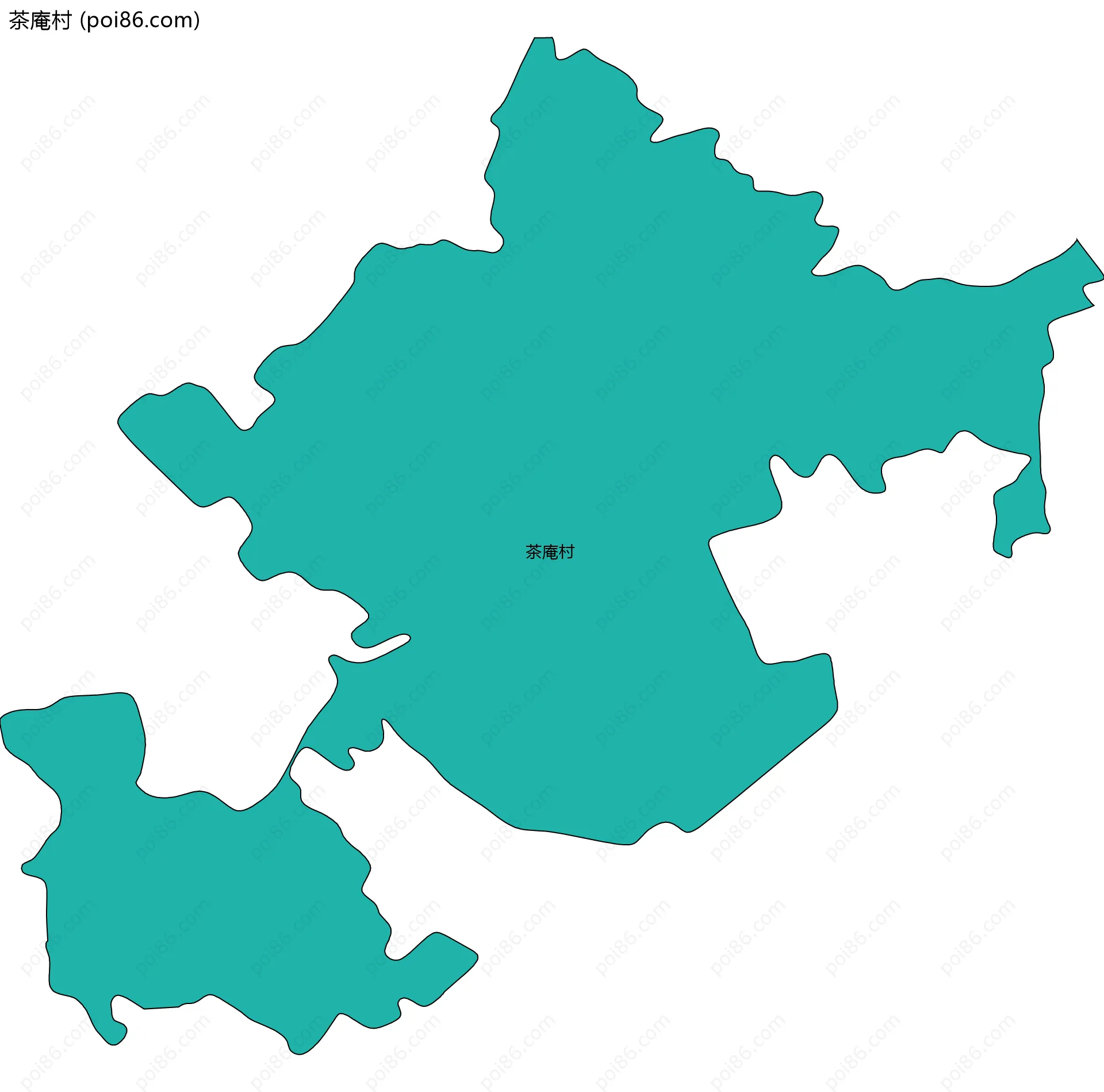 茶庵村边界地图