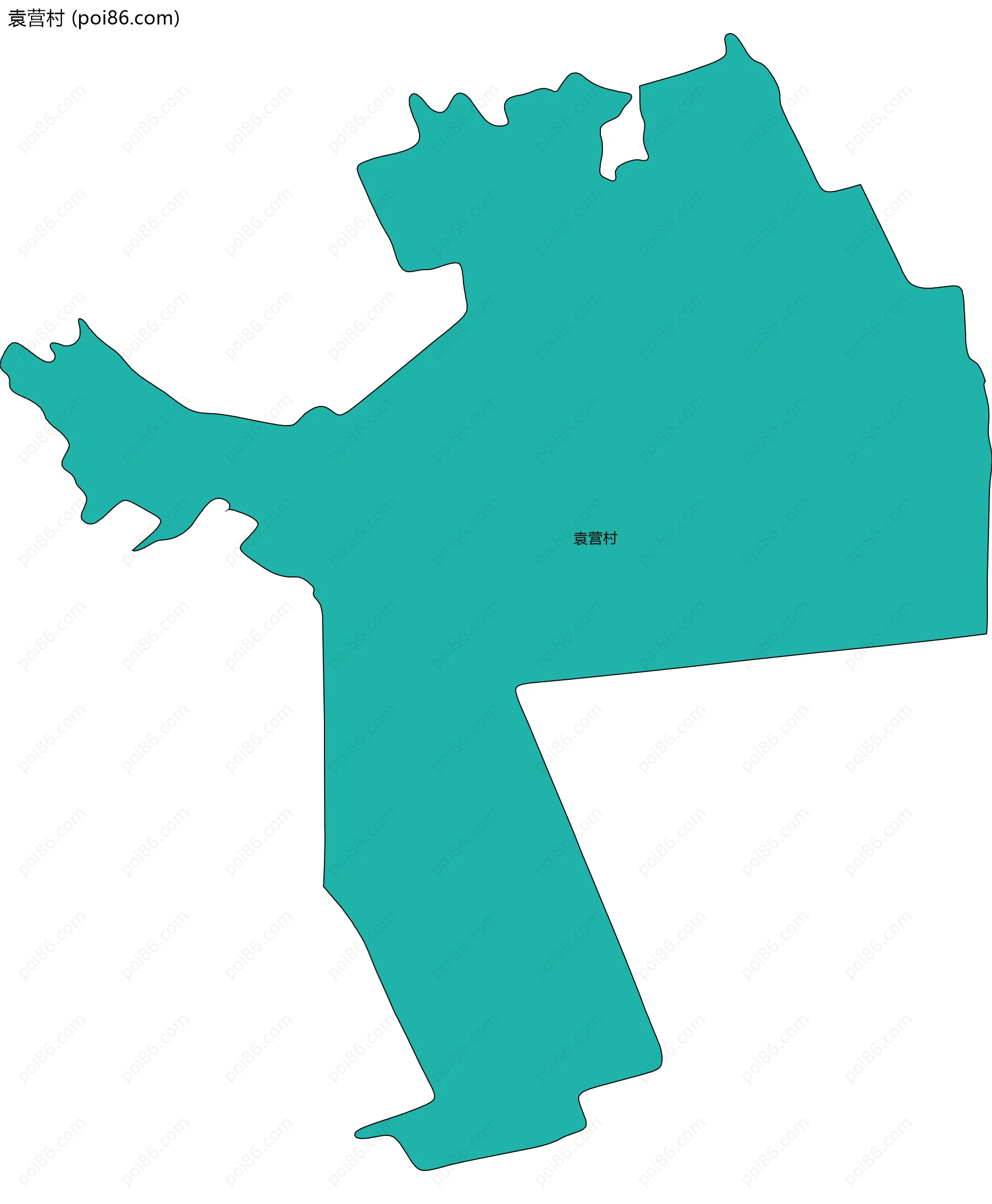 袁营村边界地图