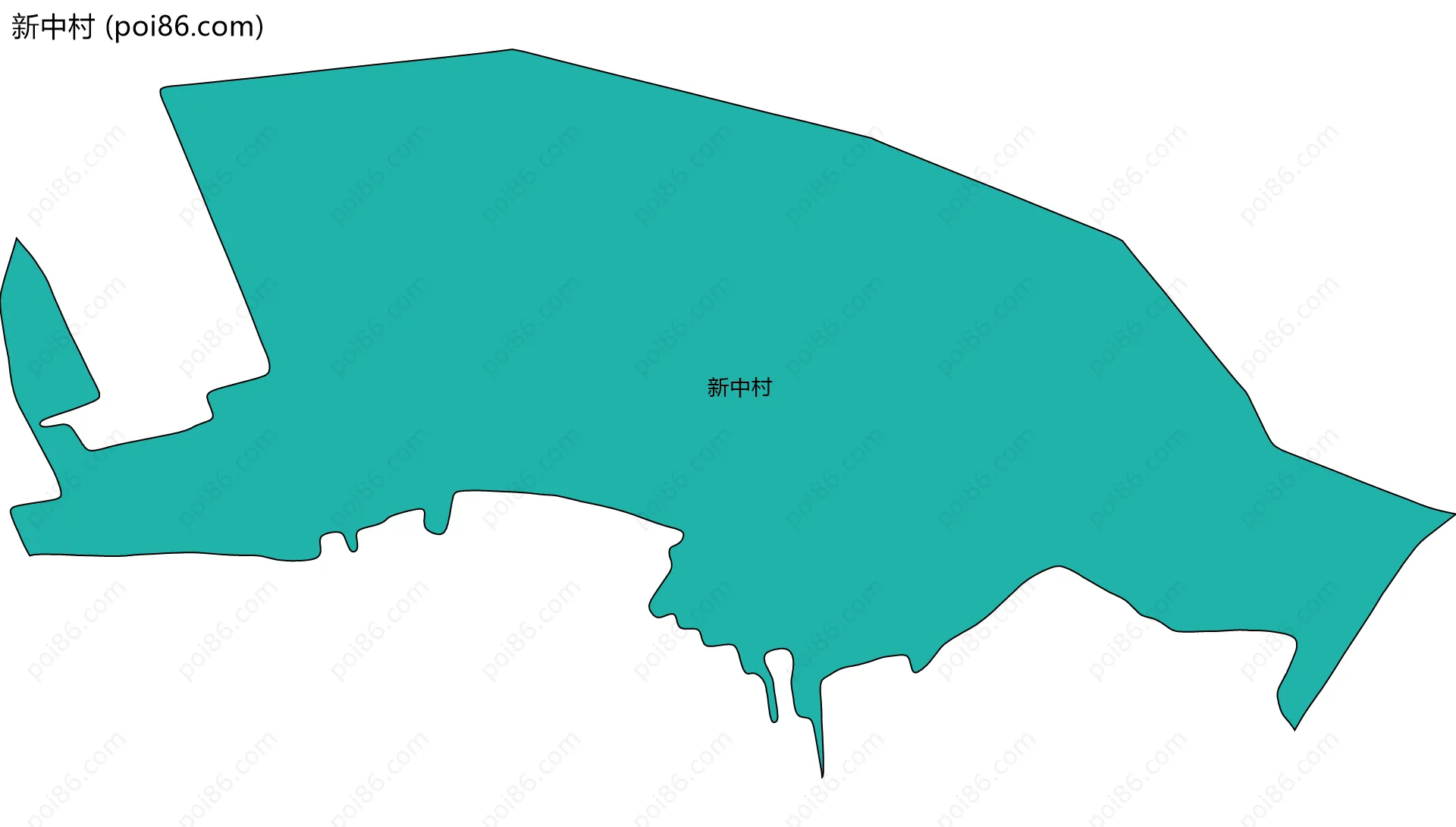 新中村边界地图