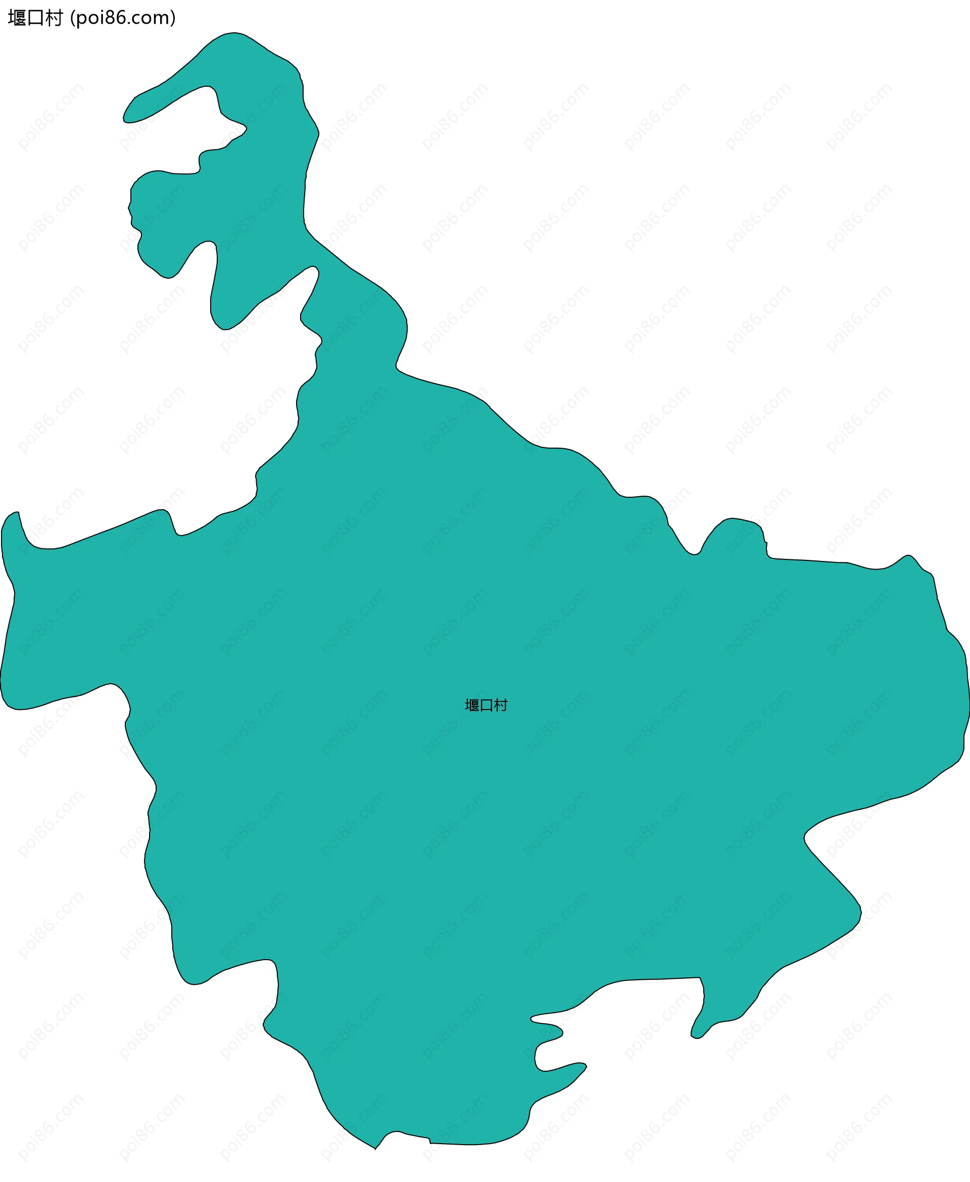 堰口村边界地图