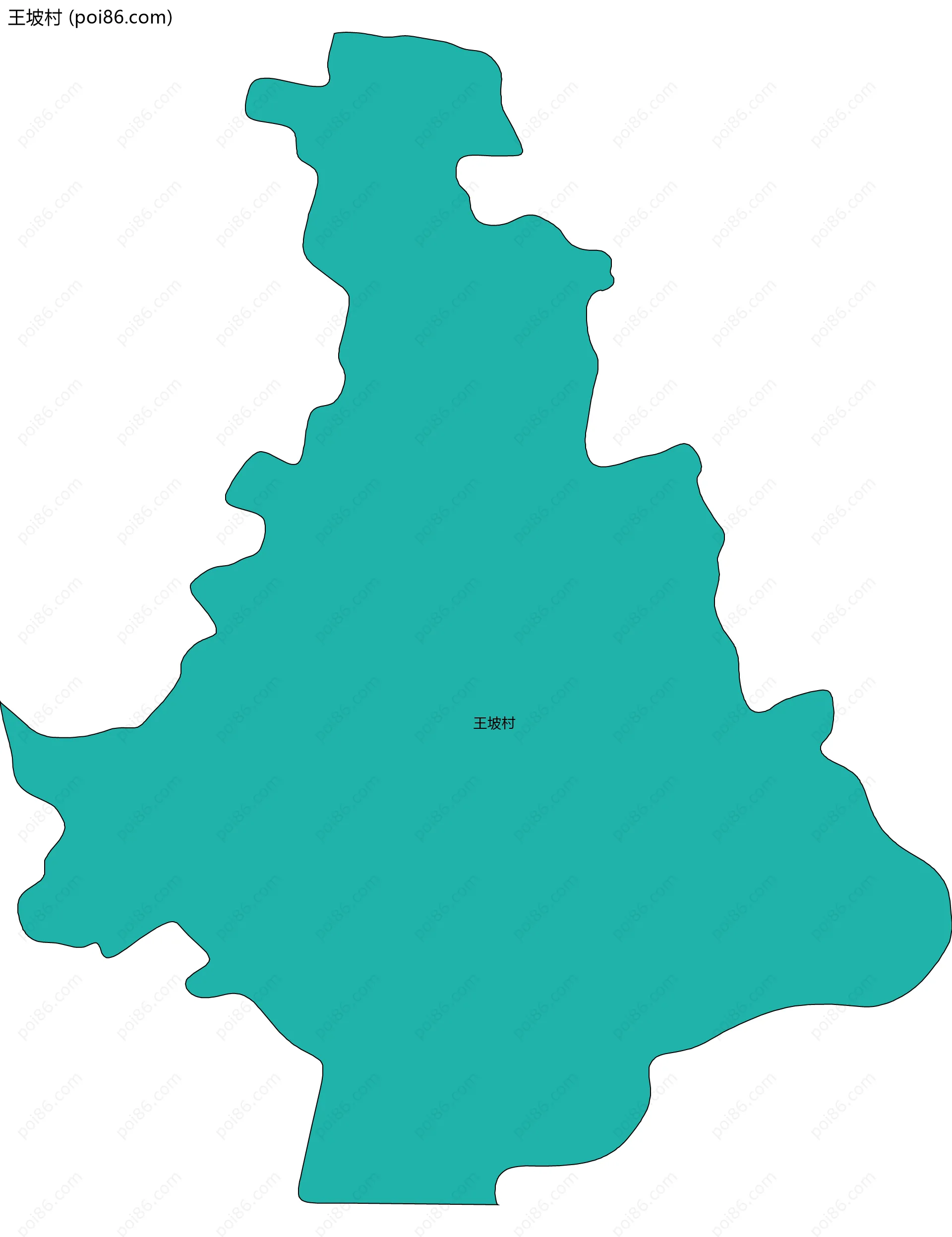 王坡村边界地图