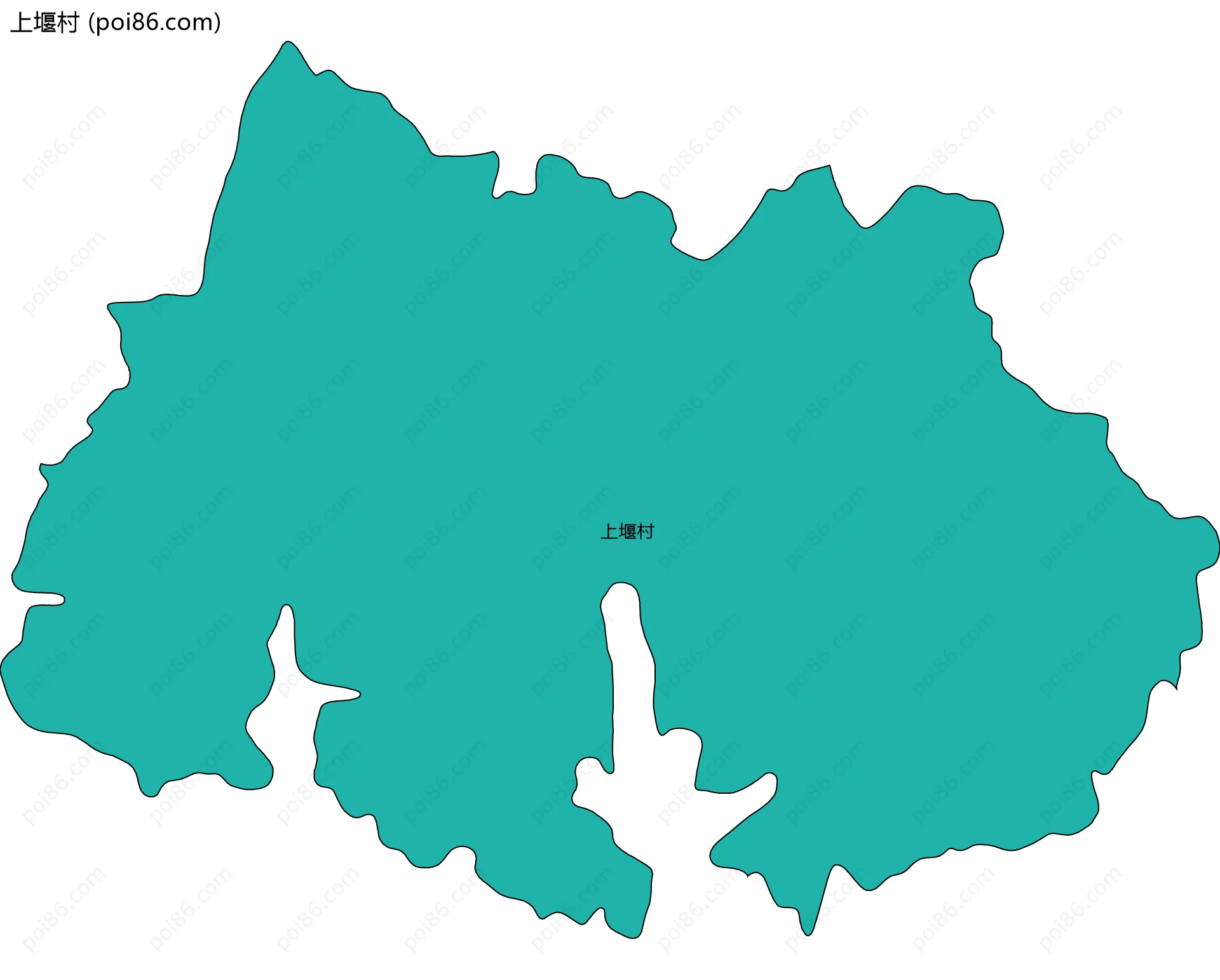 上堰村边界地图
