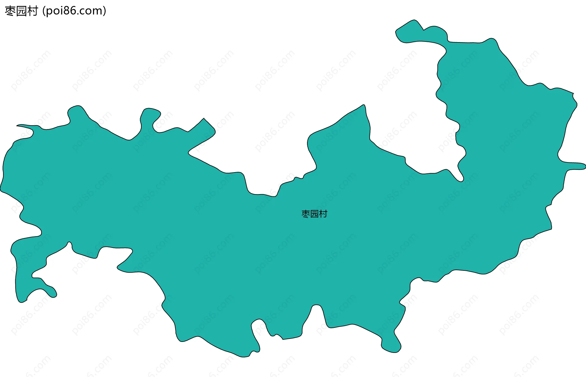 枣园村边界地图