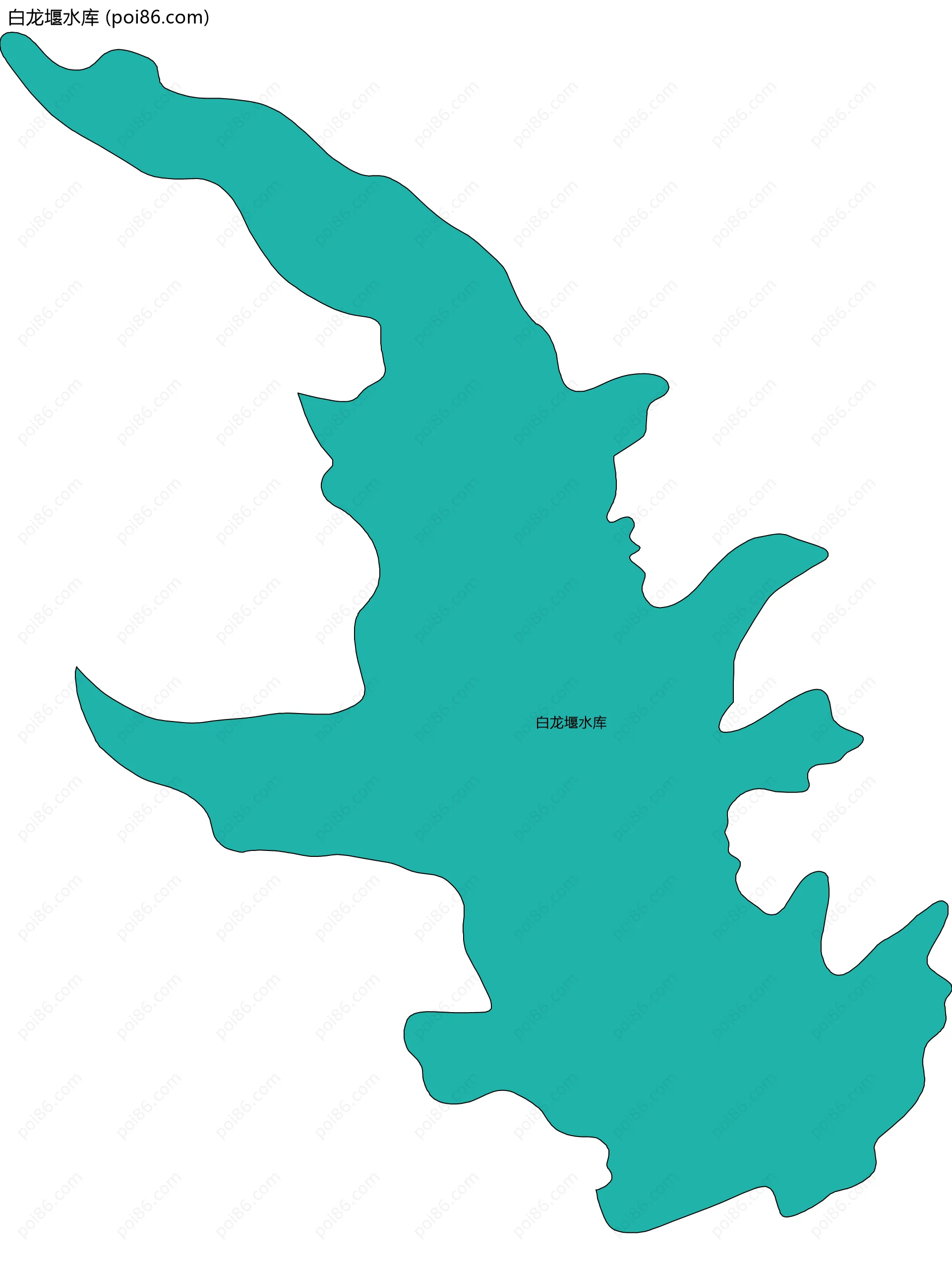 白龙堰水库边界地图