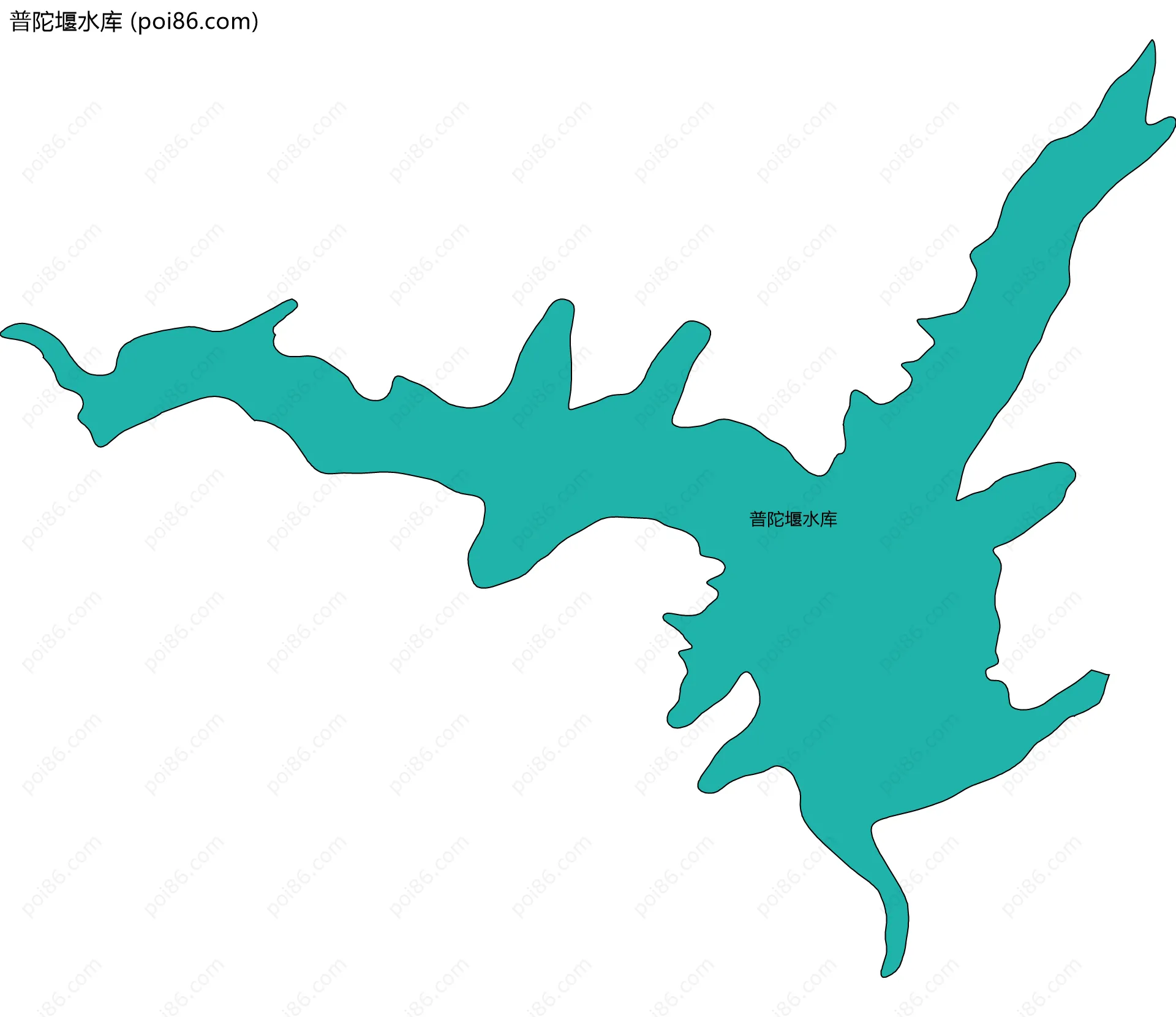 普陀堰水库边界地图