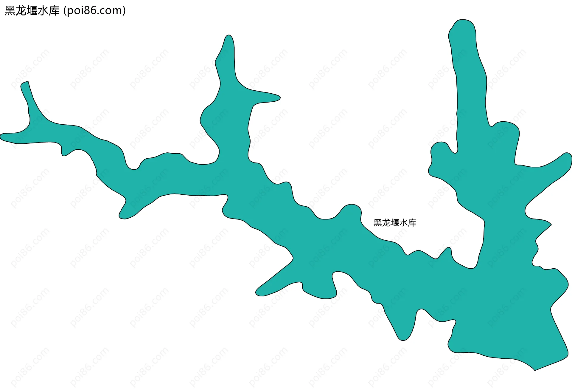 黑龙堰水库边界地图