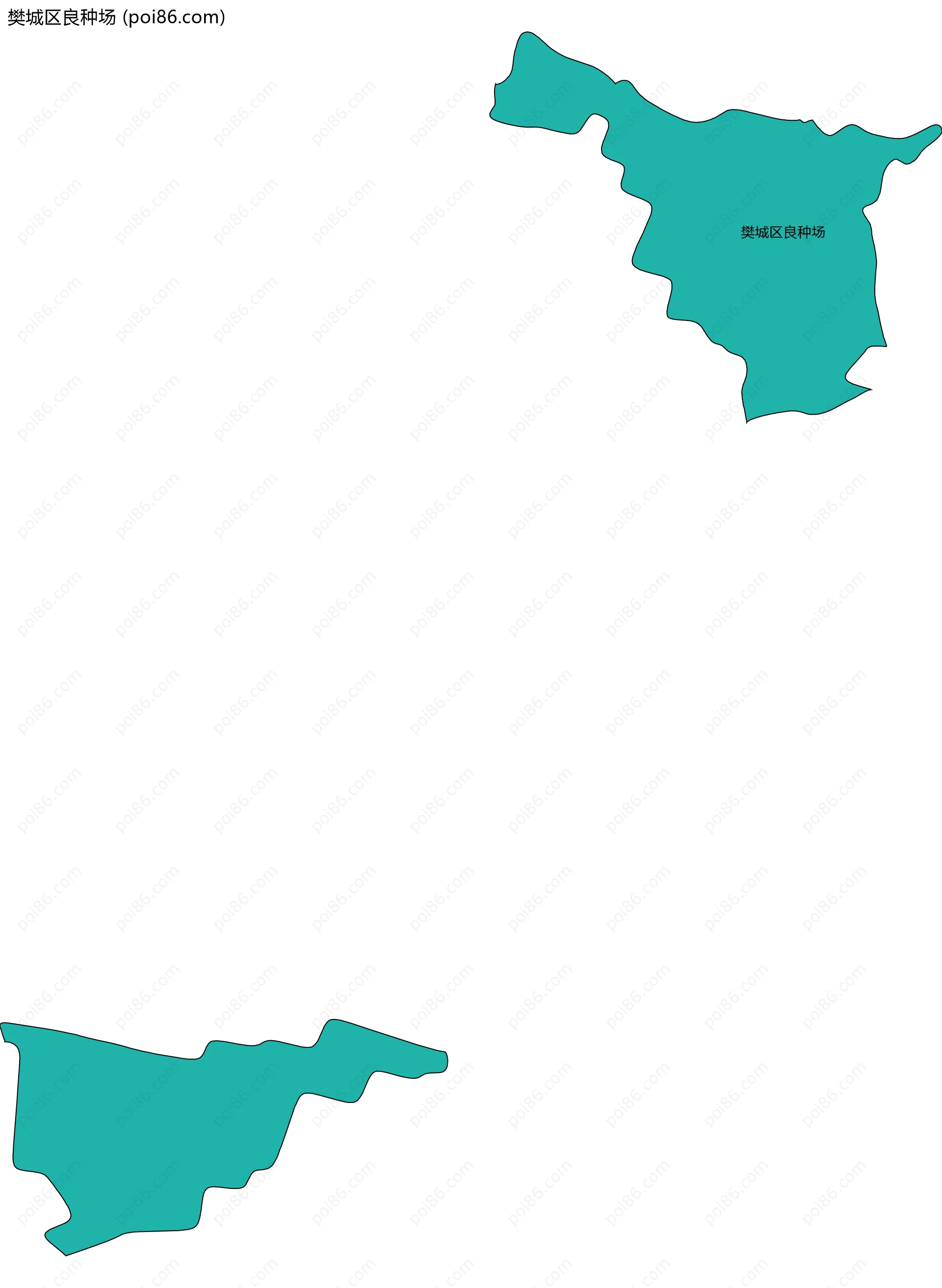樊城区良种场边界地图