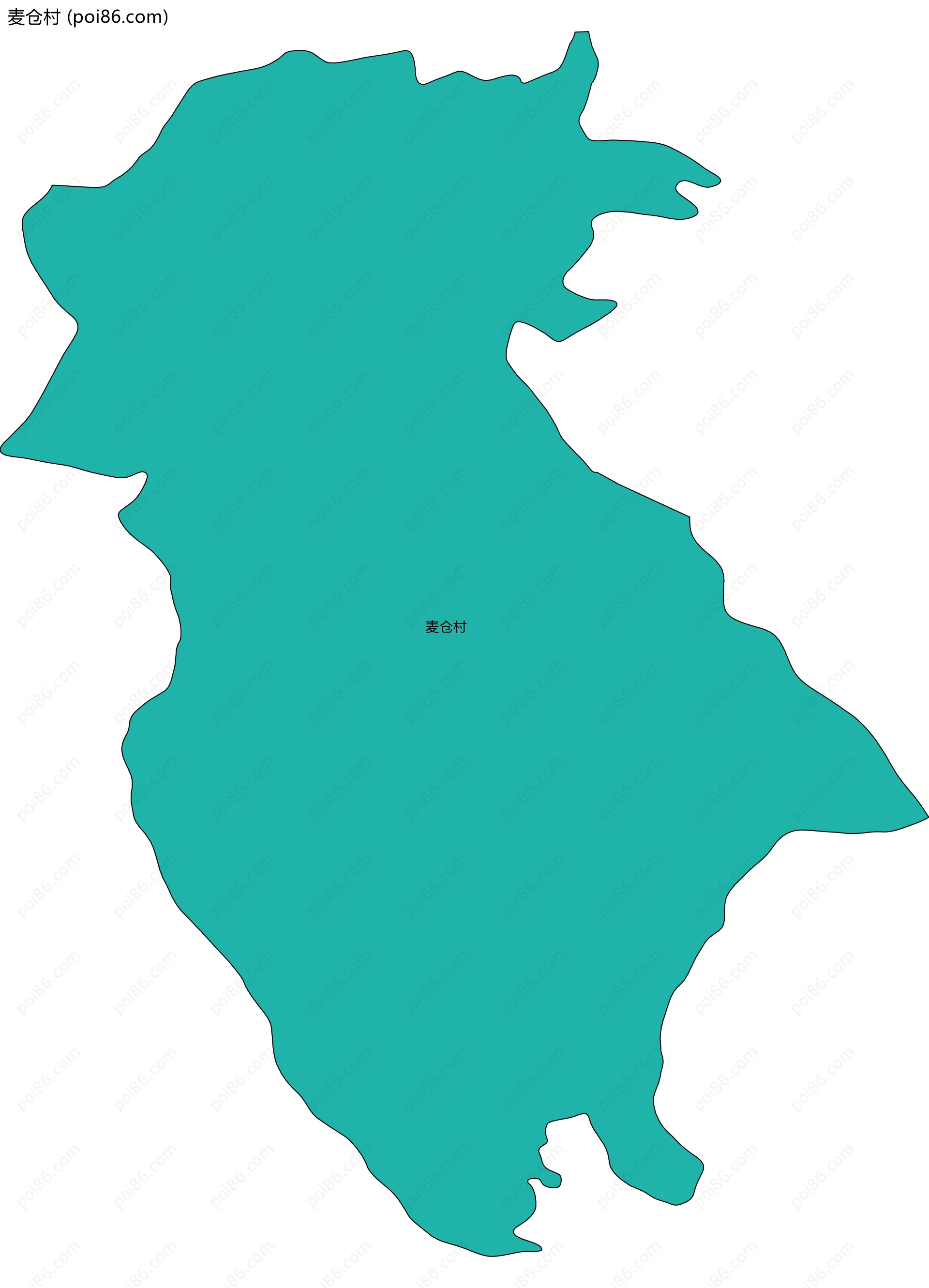 麦仓村边界地图