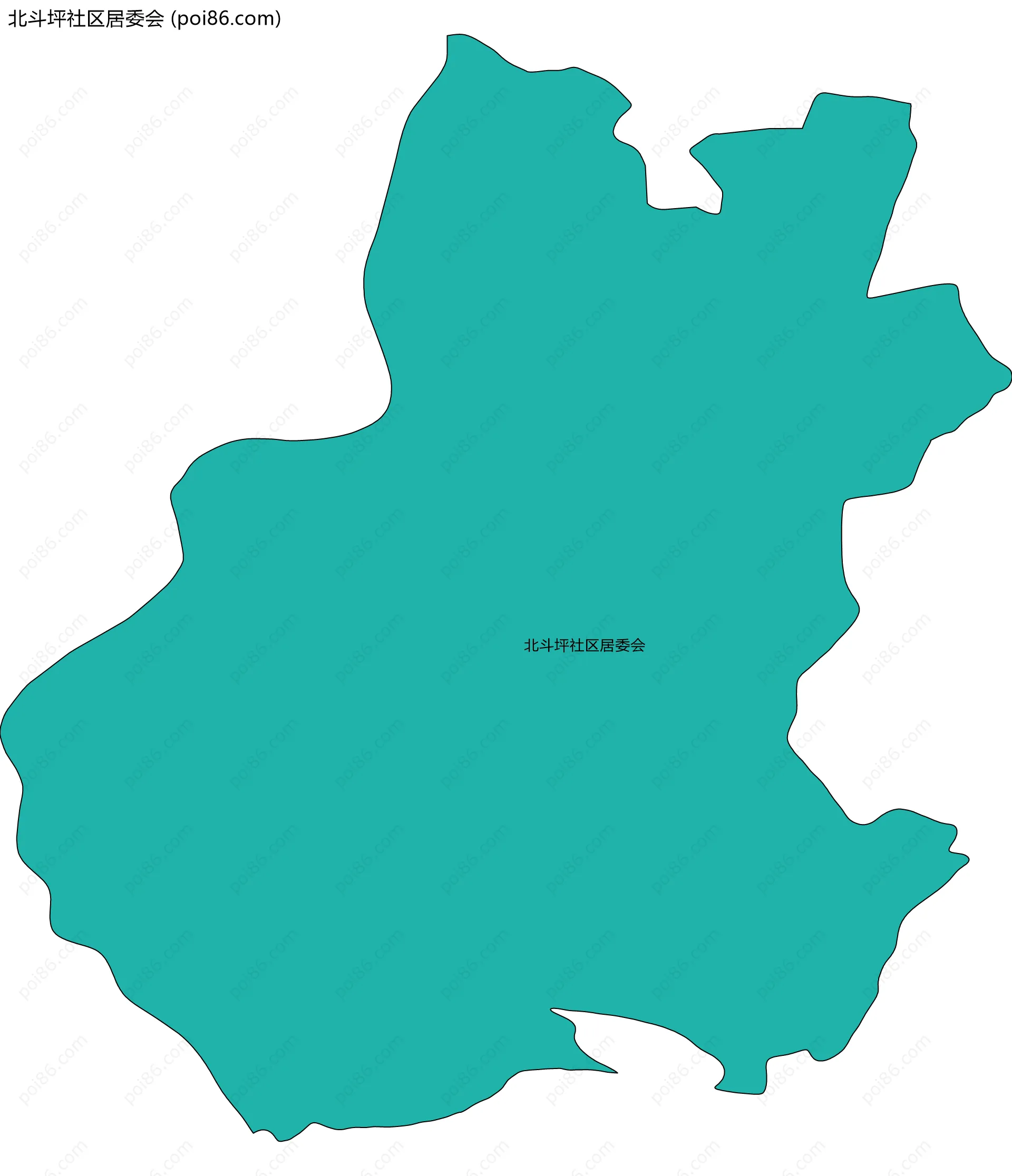 北斗坪社区居委会边界地图