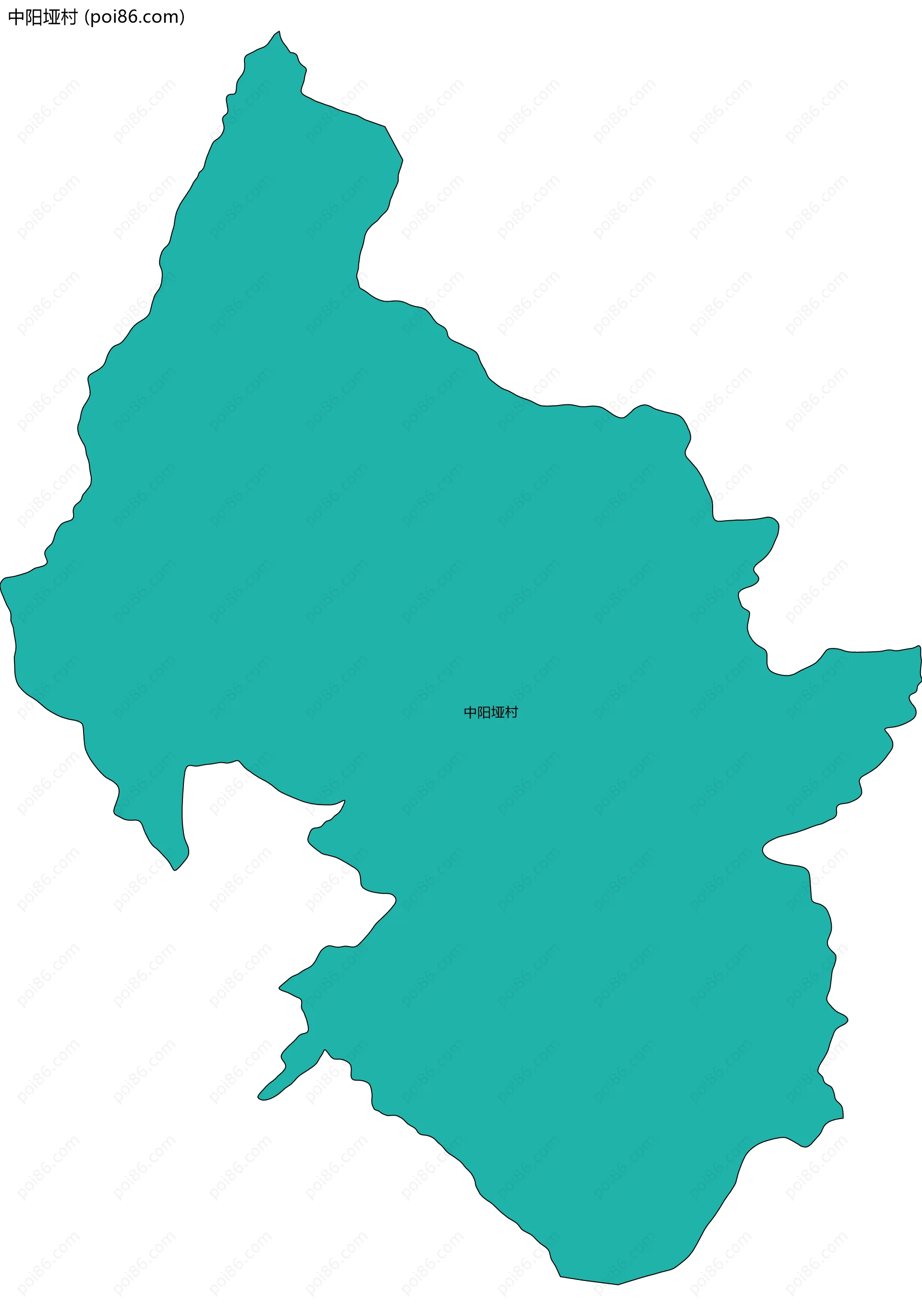 中阳垭村边界地图