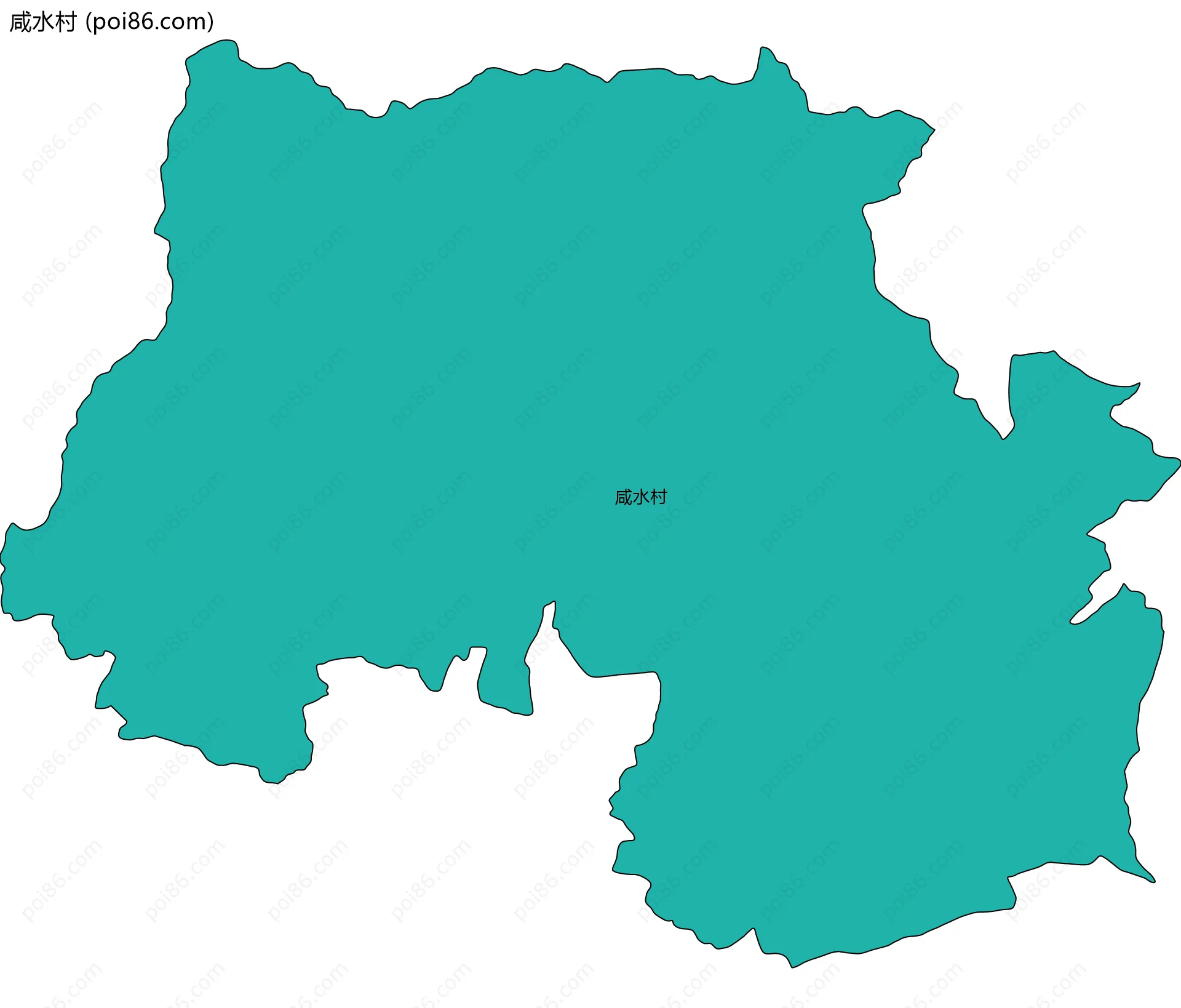 咸水村边界地图