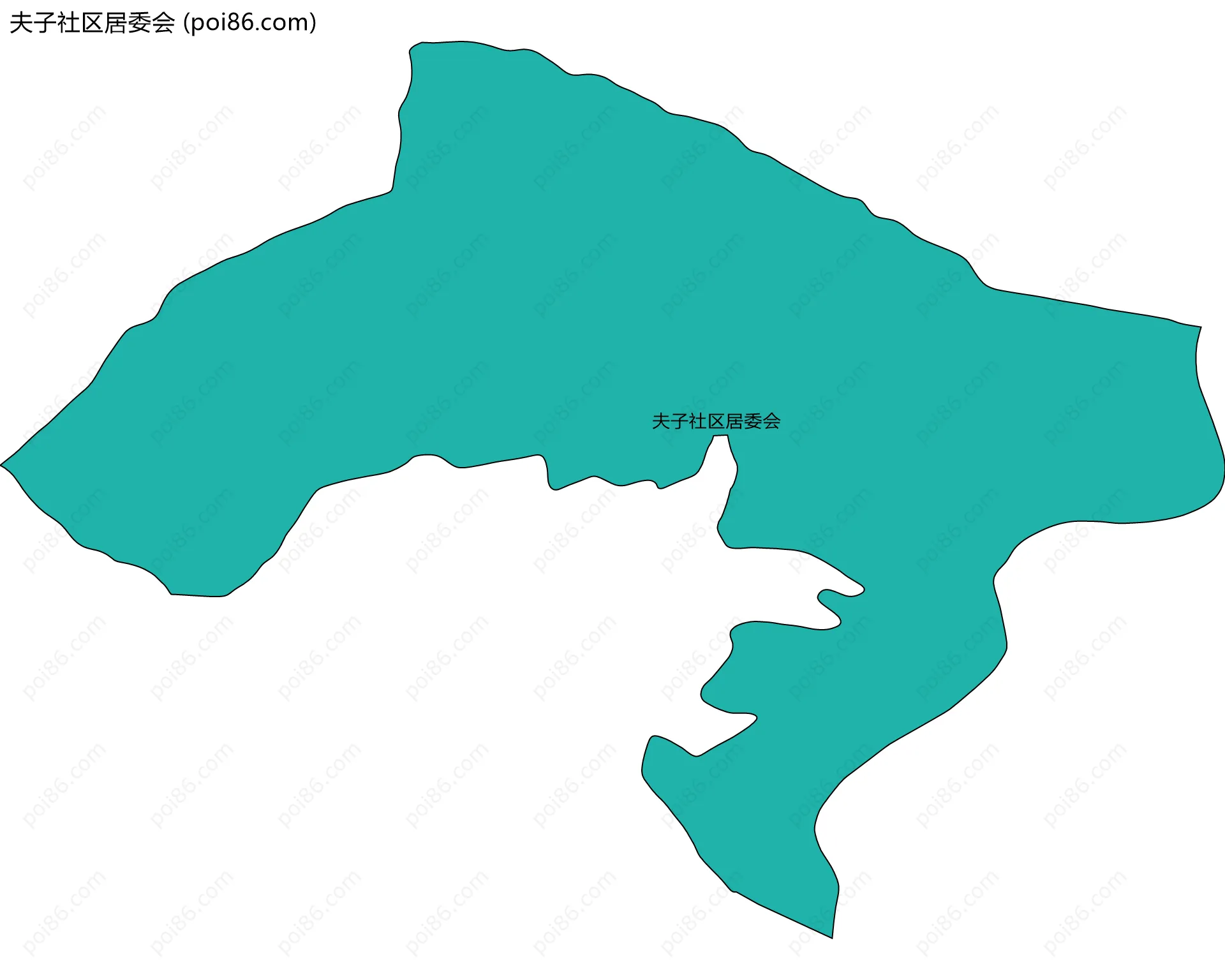 夫子社区居委会边界地图