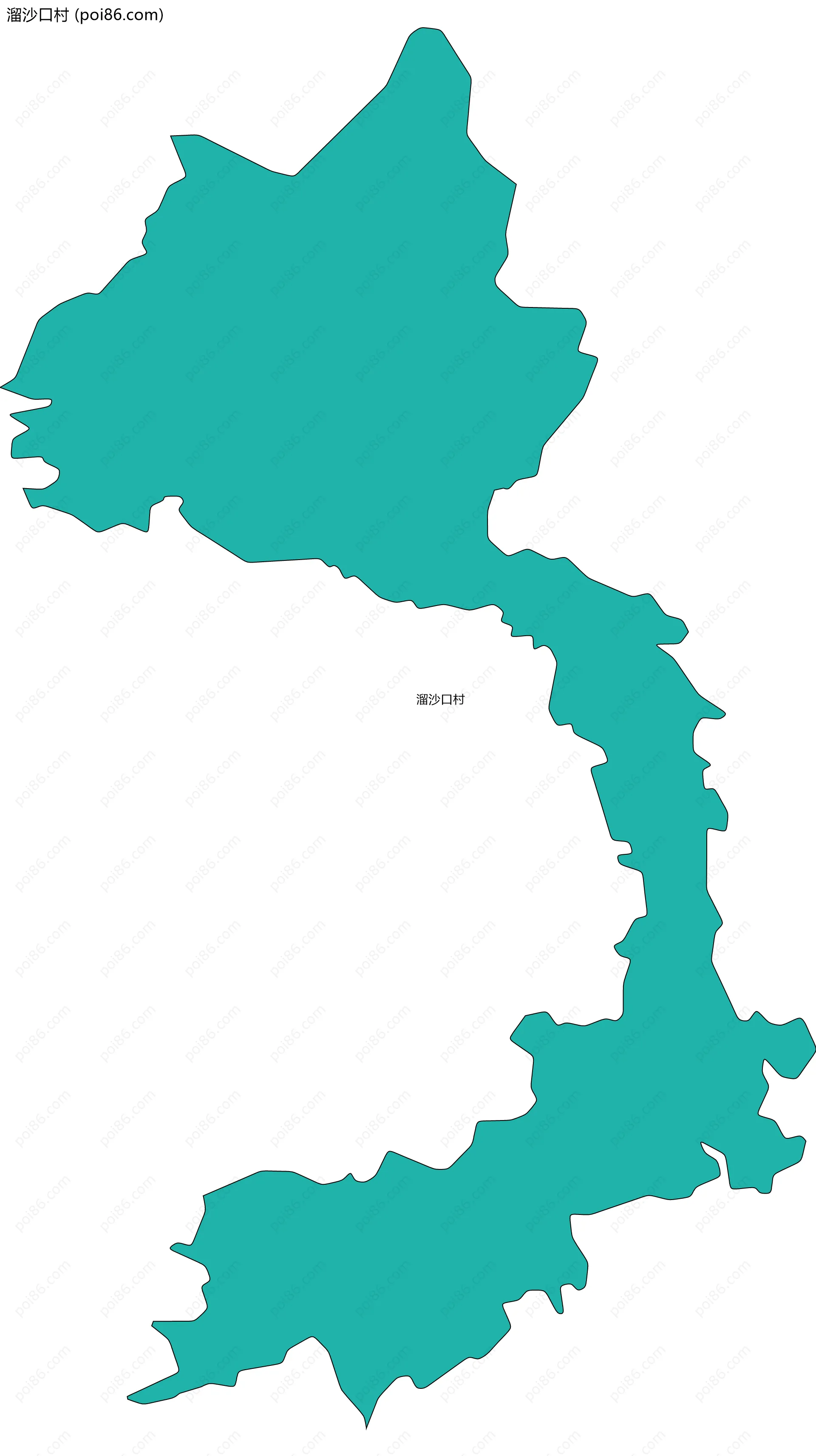 溜沙口村边界地图