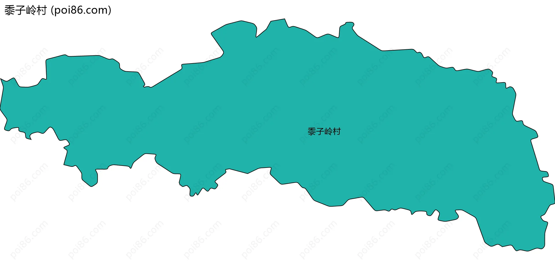 黍子岭村边界地图