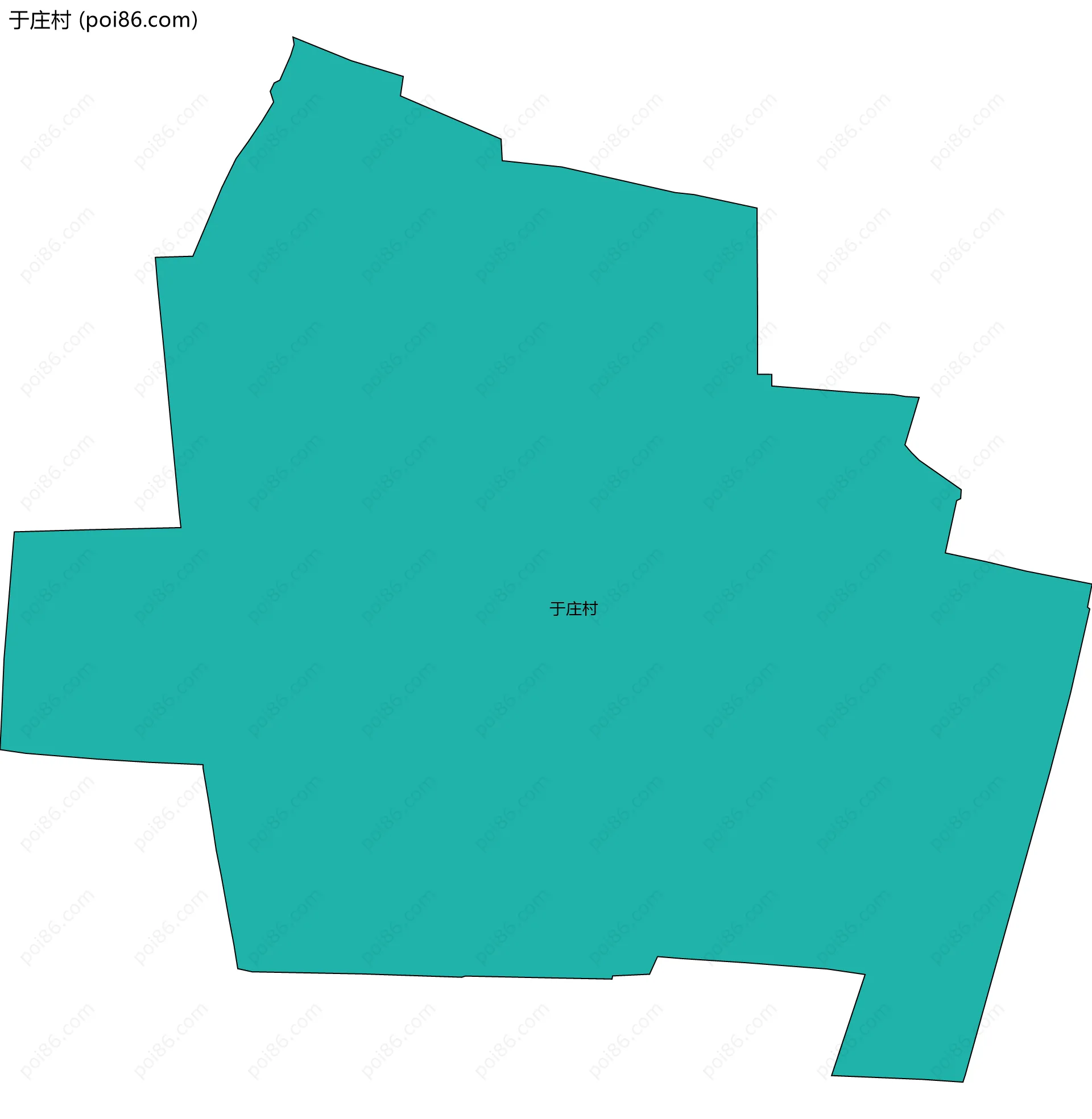 于庄村边界地图