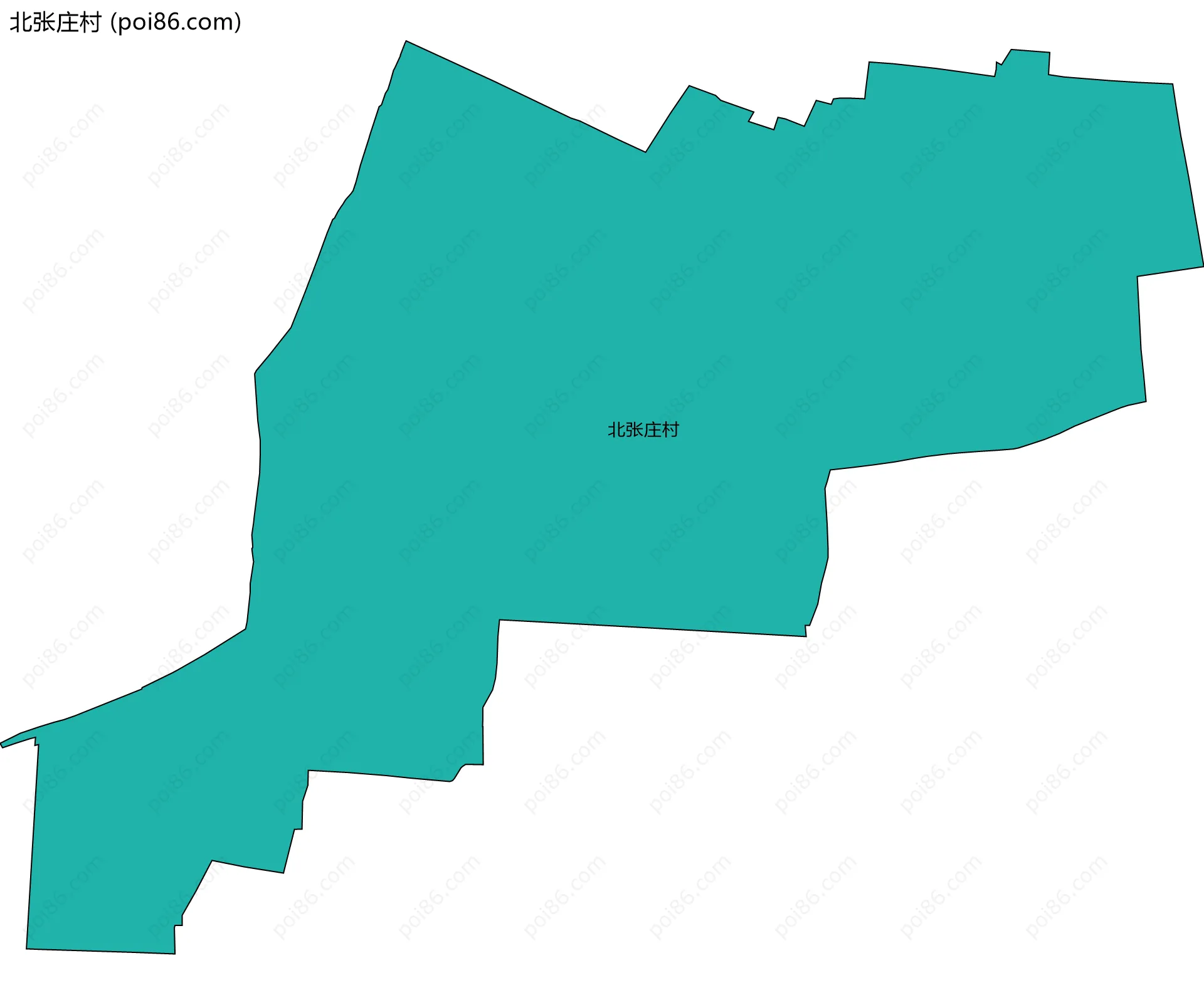 北张庄村边界地图