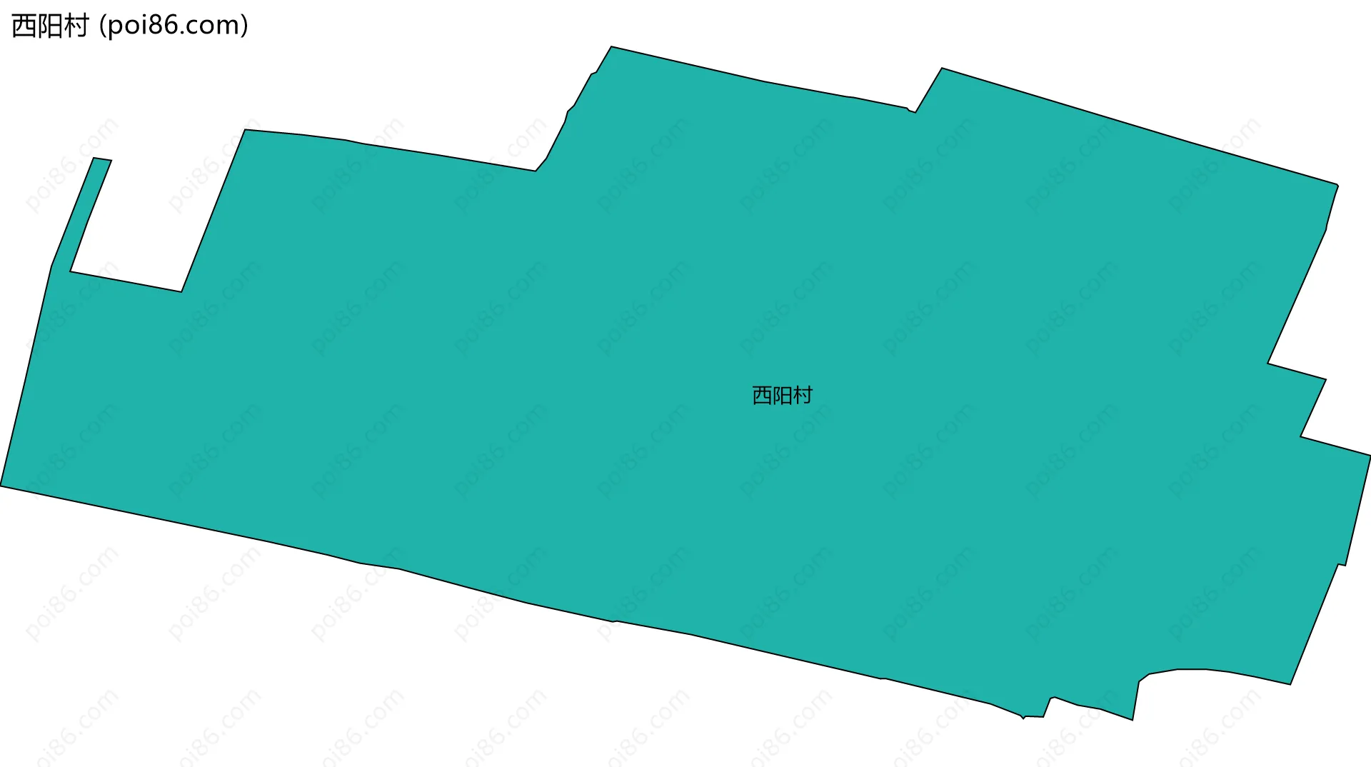 西阳村边界地图