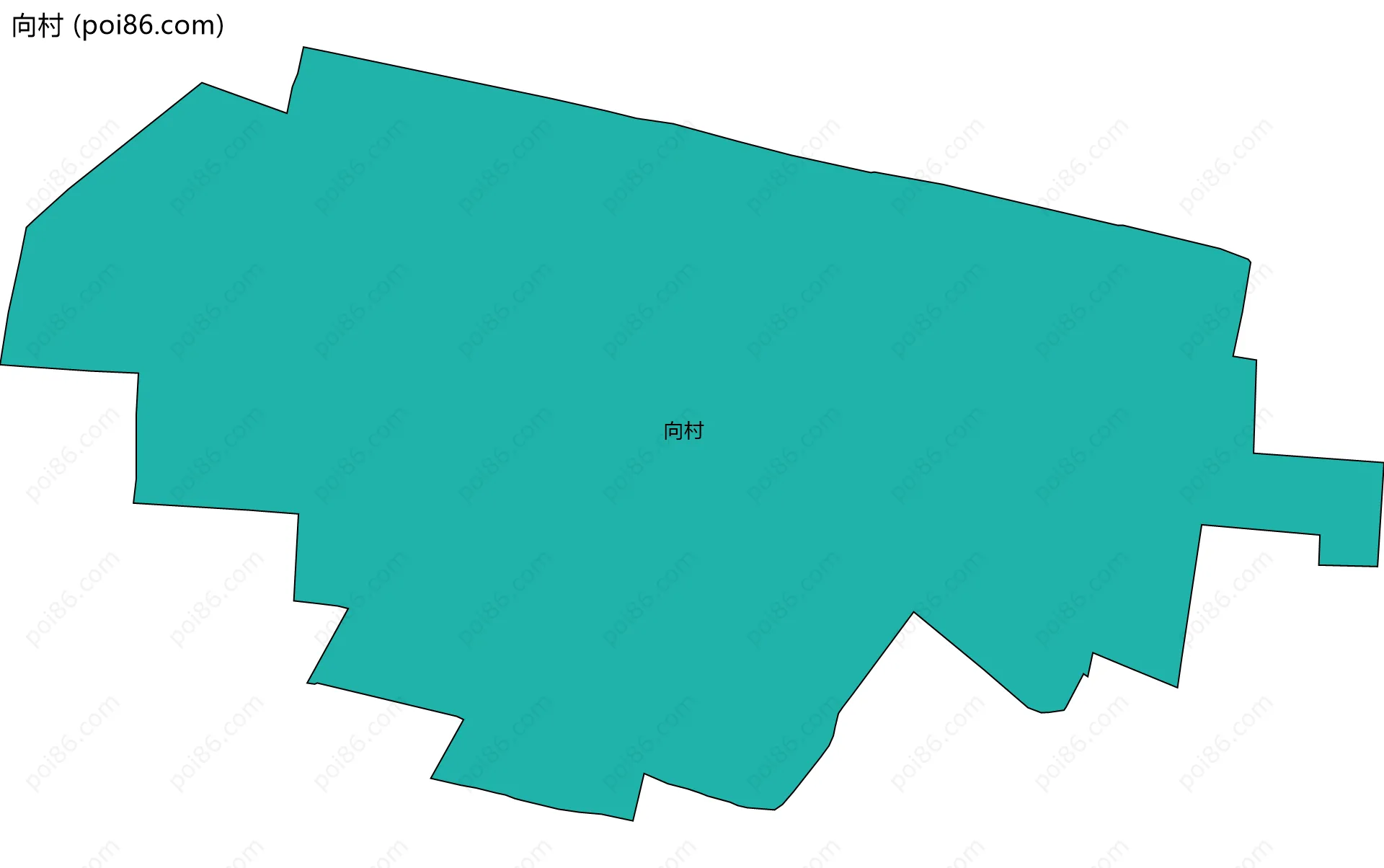 向村边界地图