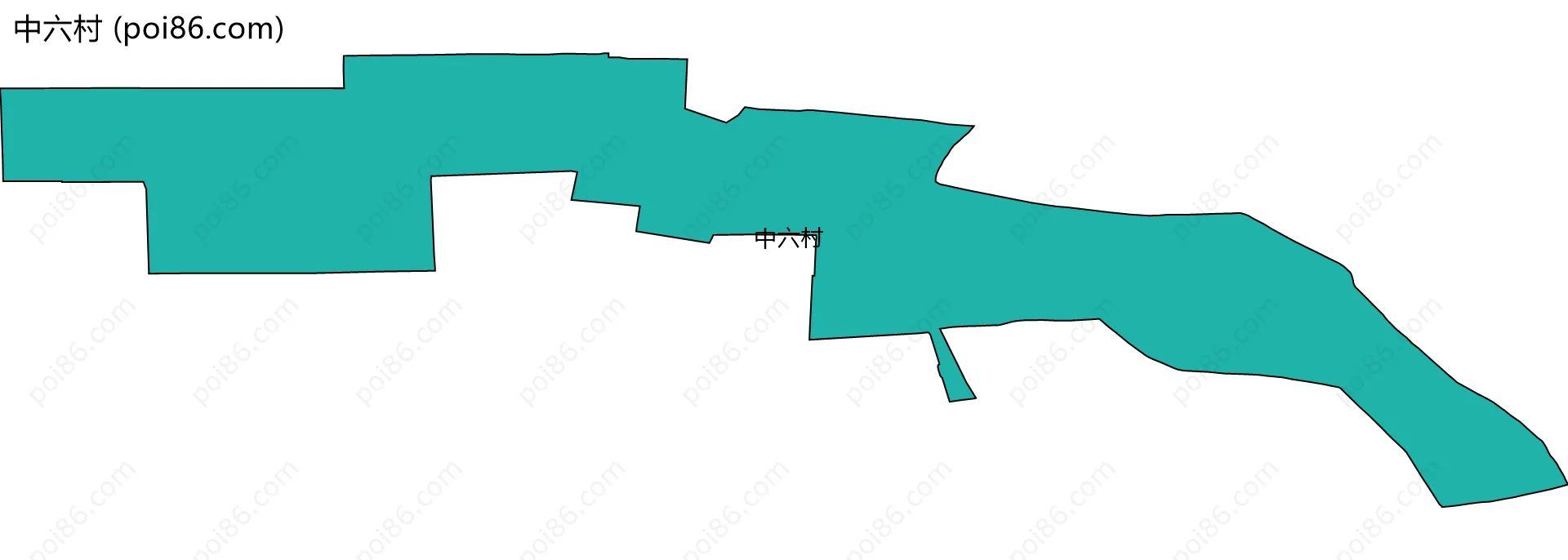 中六村边界地图